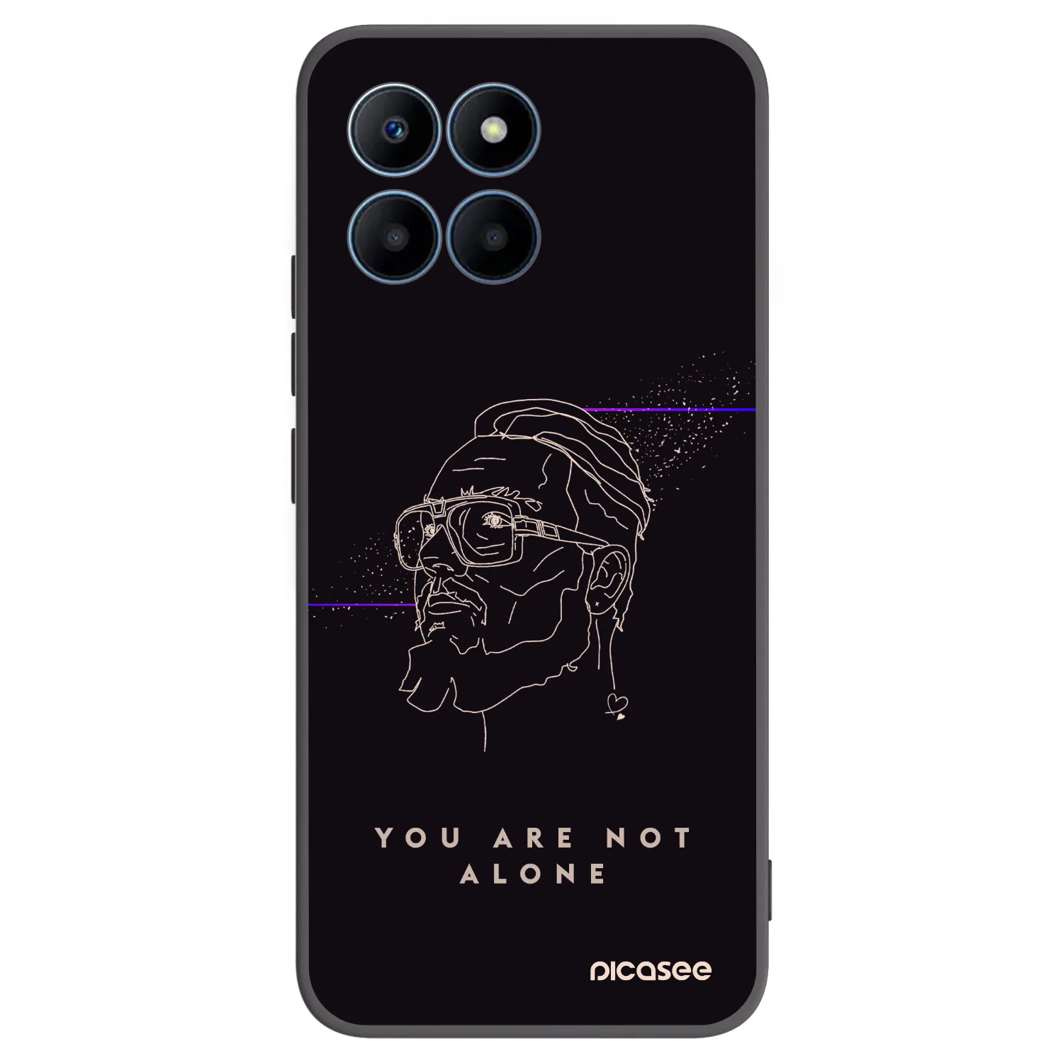 Picasee silikonový černý obal pro Honor 70 Lite - You are not alone
