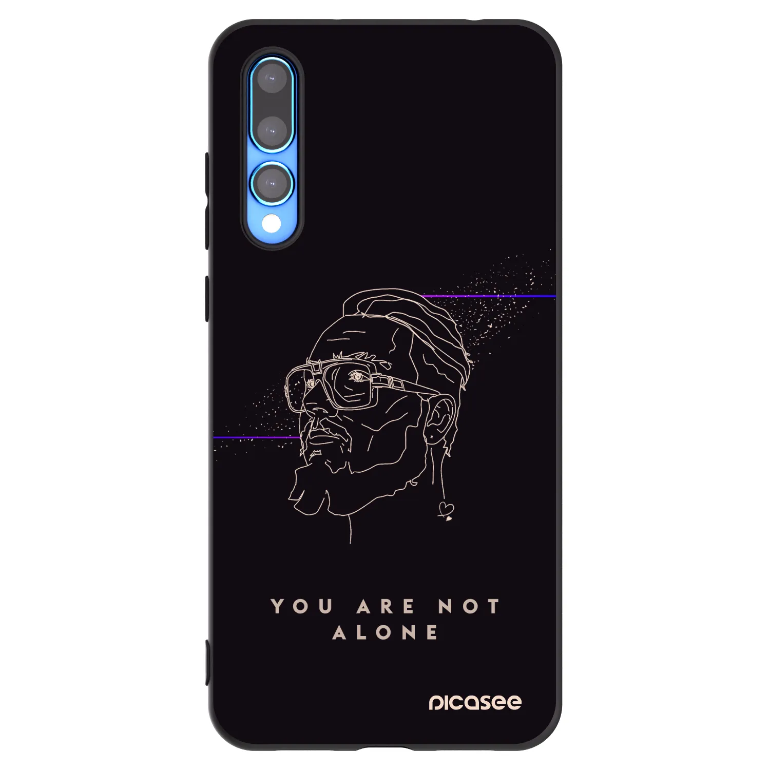 Picasee silikonový černý obal pro Huawei P20 Pro - You are not alone