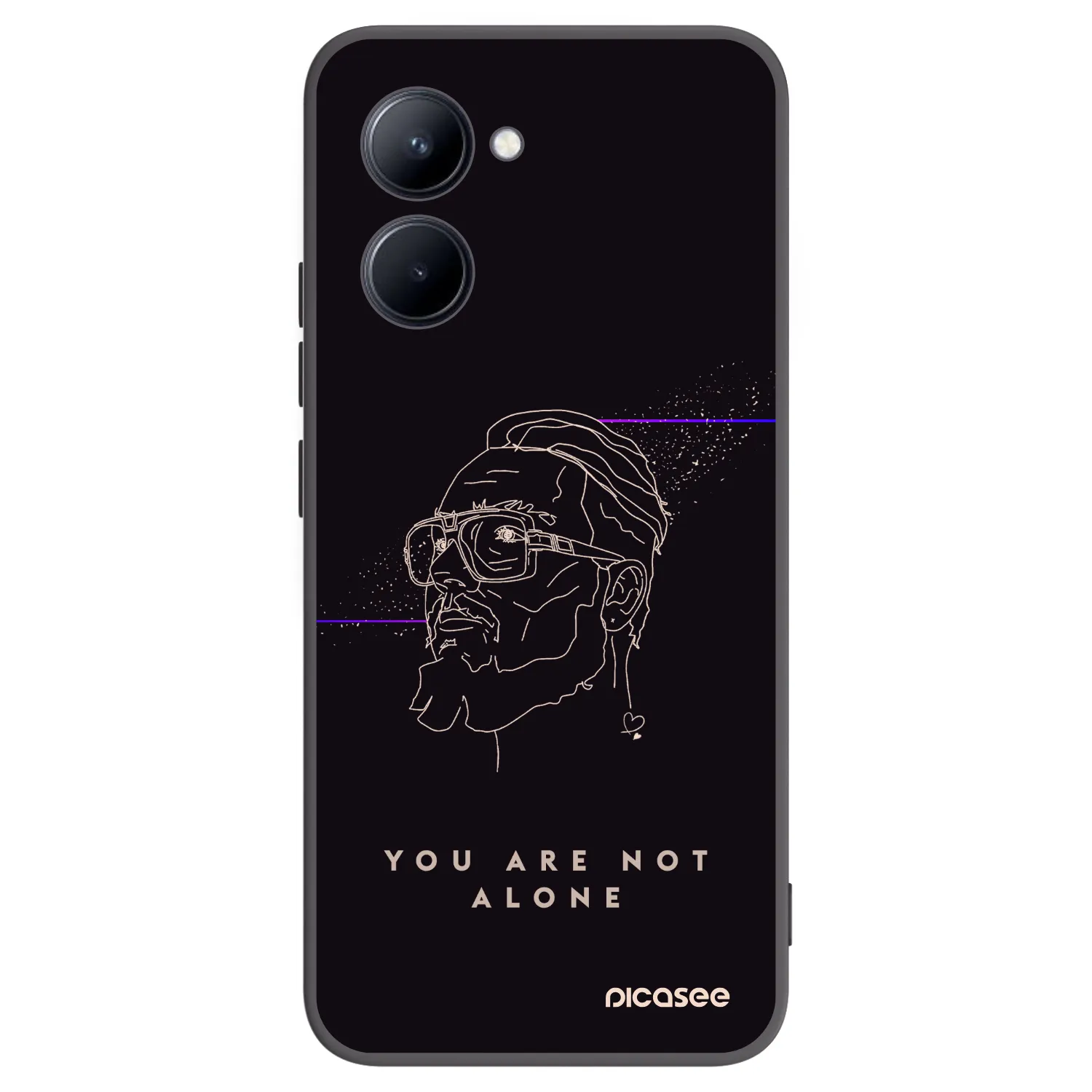 Picasee silikonový černý obal pro Realme C33 (2023) - You are not alone
