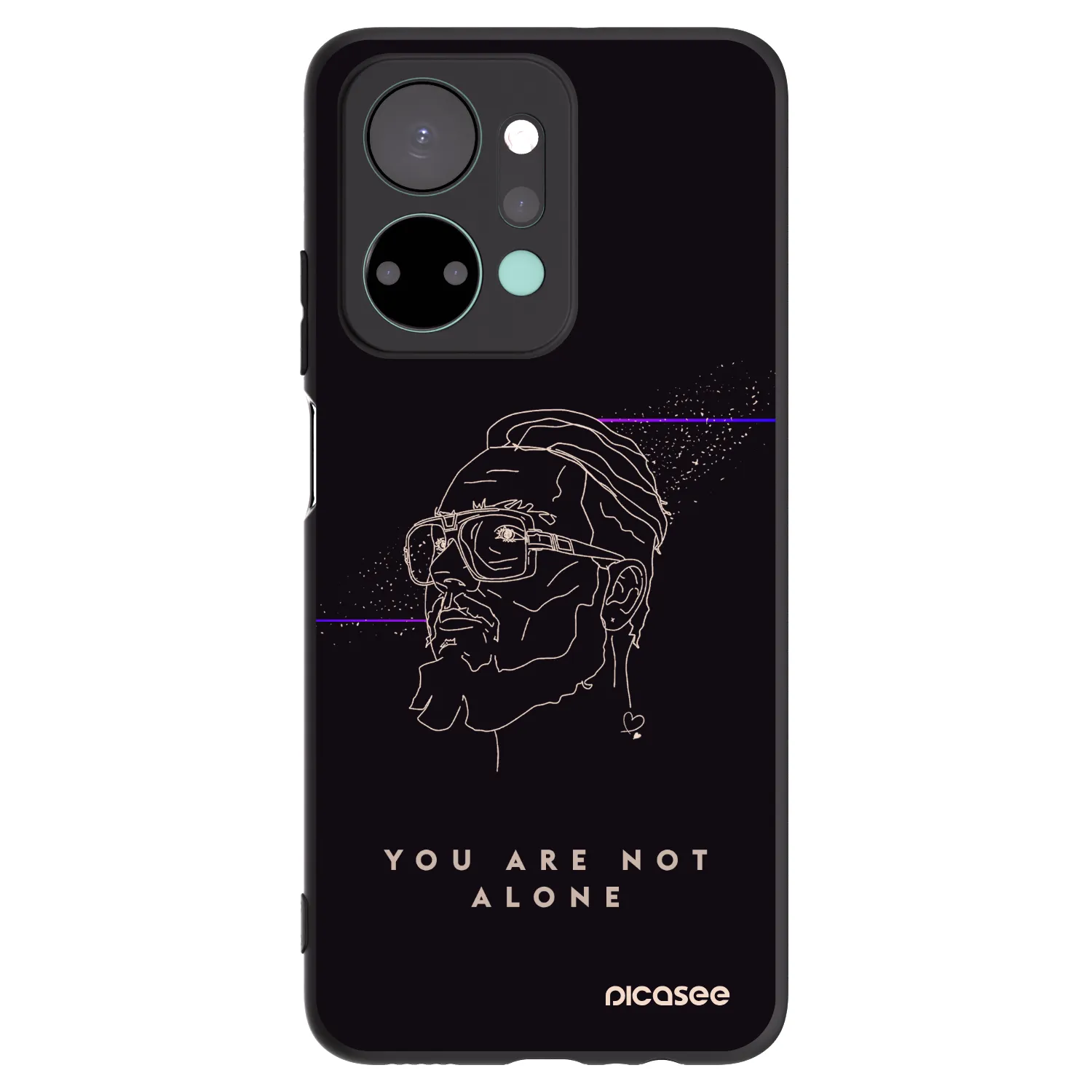 Picasee silikonový černý obal pro Honor X7a - You are not alone