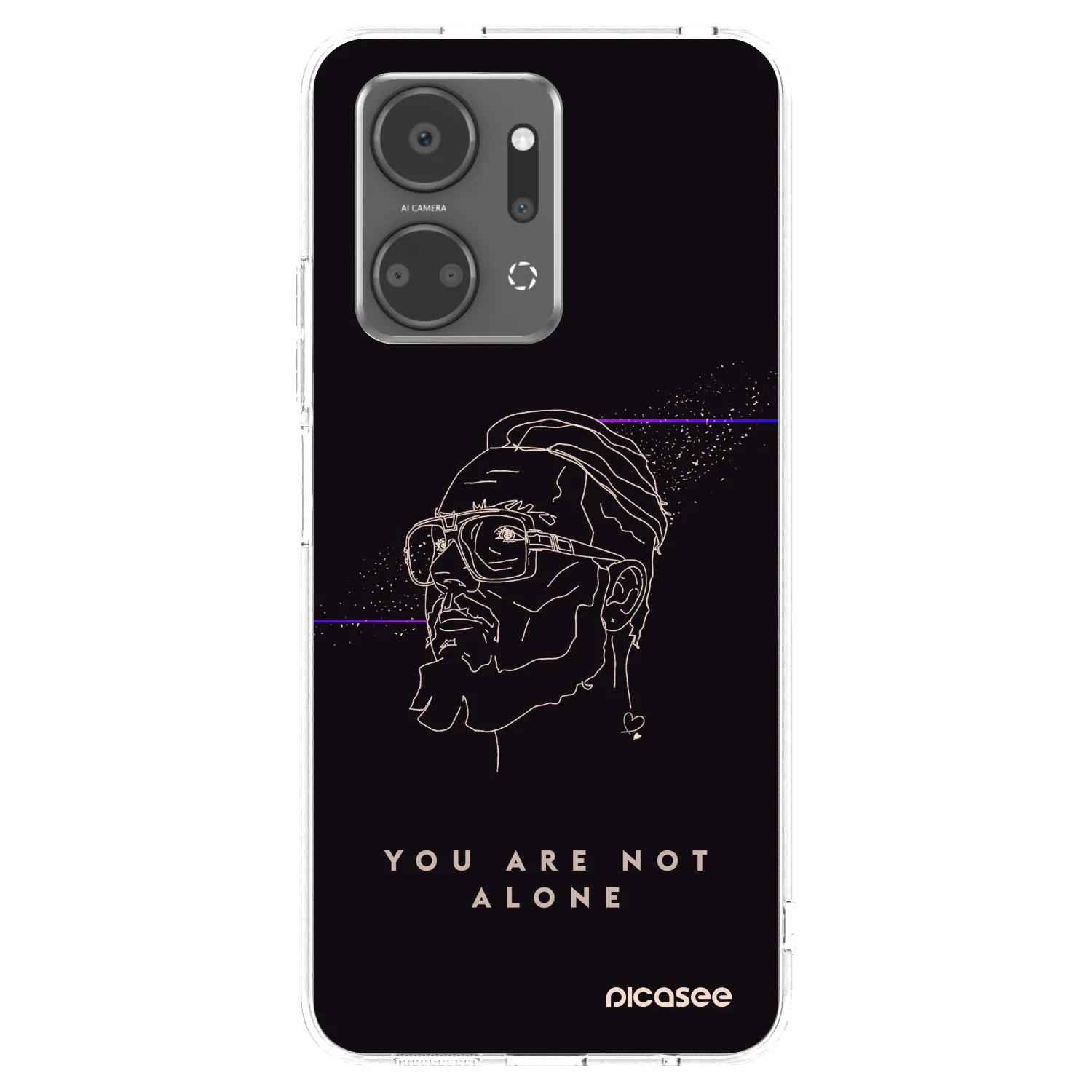 Picasee silikonový průhledný obal pro Honor X7a - You are not alone