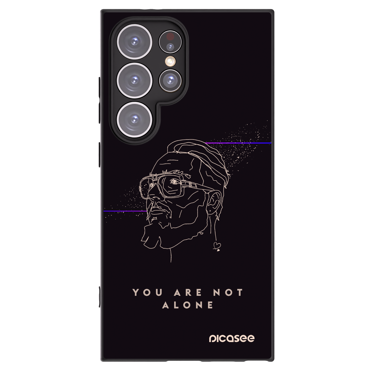 Picasee silikonový černý obal pro Samsung Galaxy S24 Ultra S928B 5G - You are not alone