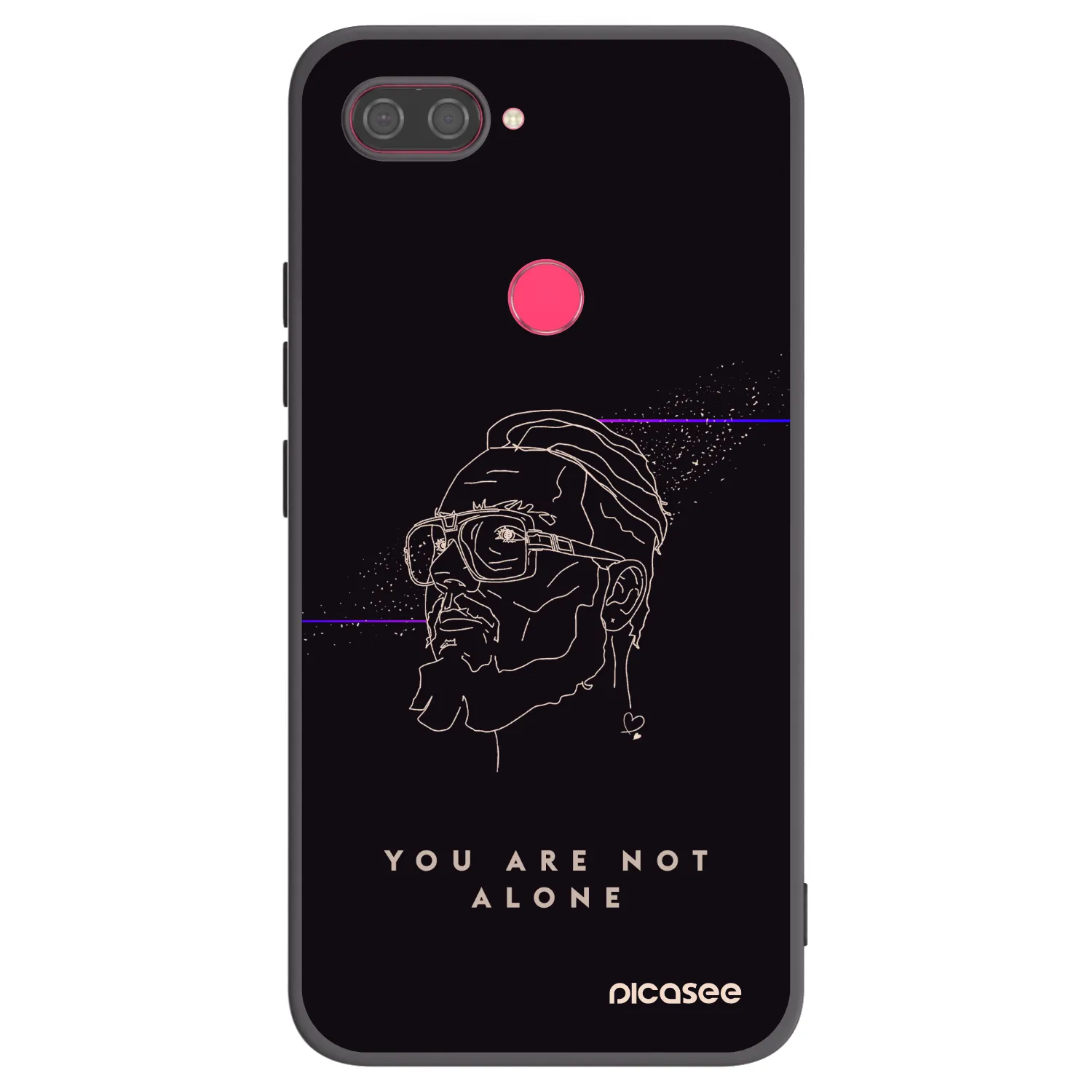 Picasee silikonový černý obal pro Xiaomi Mi 8 Lite - You are not alone