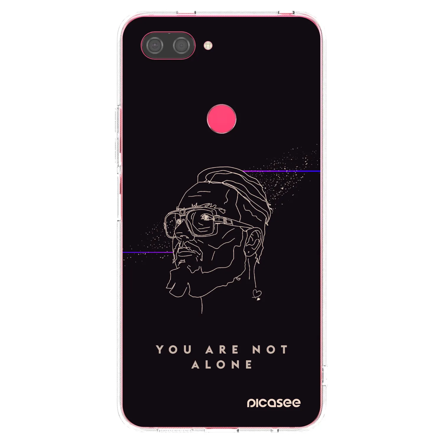 Picasee silikonový průhledný obal pro Xiaomi Mi 8 Lite - You are not alone