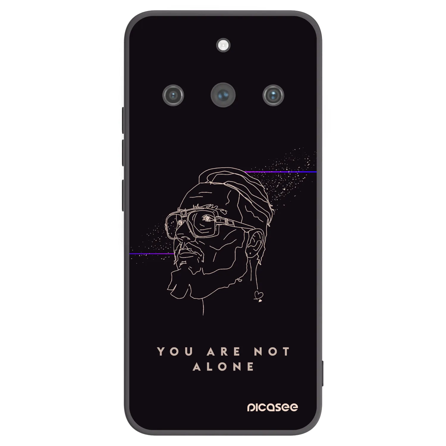 Picasee silikonový černý obal pro Realme 11 Pro+ - You are not alone