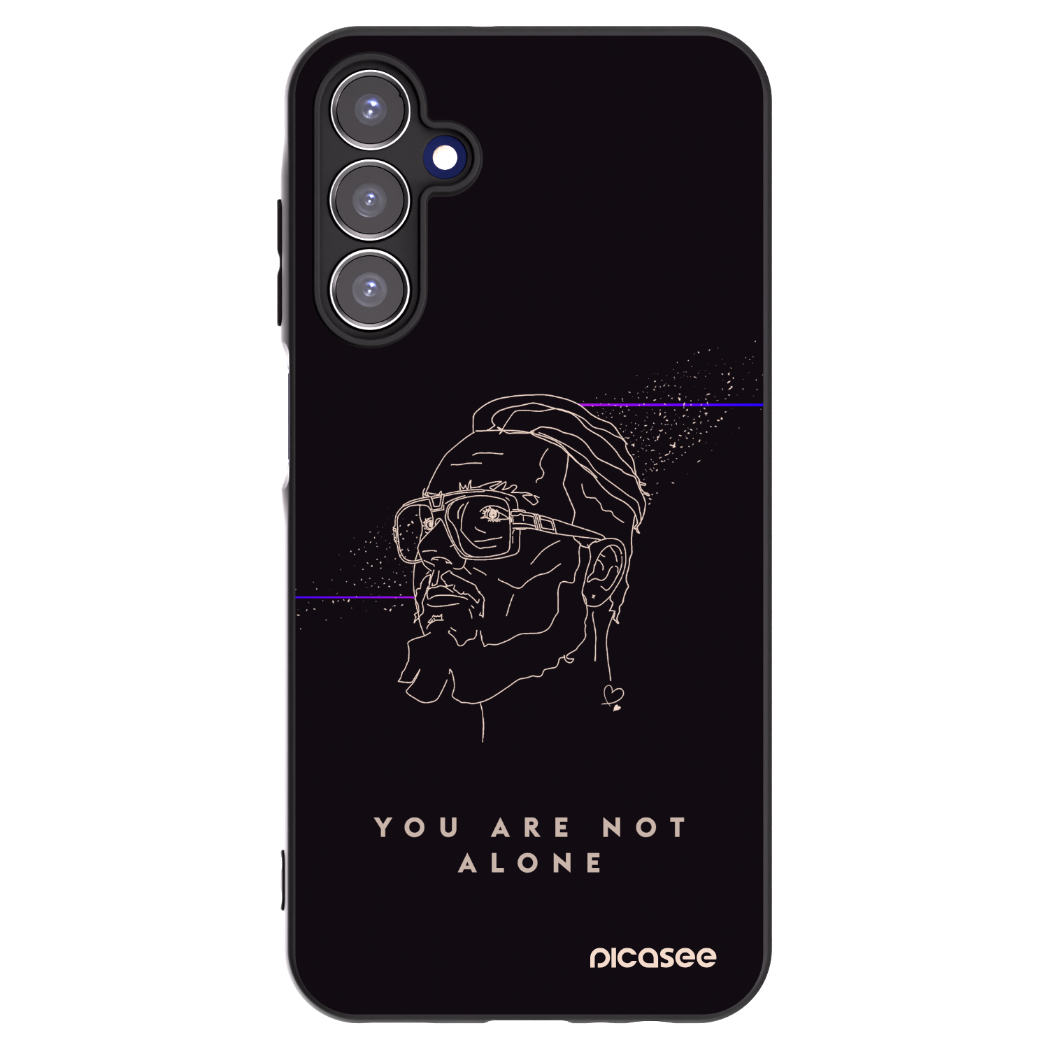 Picasee silikonový černý obal pro Samsung Galaxy A15 A155F 4G - You are not alone