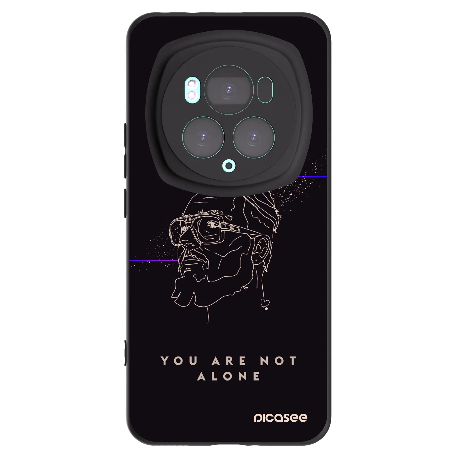 Picasee silikonový černý obal pro Honor Magic6 Pro - You are not alone