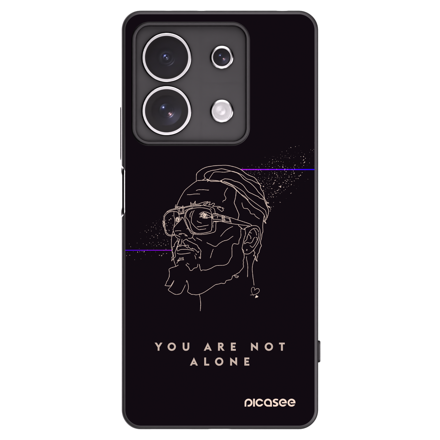Picasee silikonový černý obal pro Xiaomi Redmi Note 13 4G - You are not alone