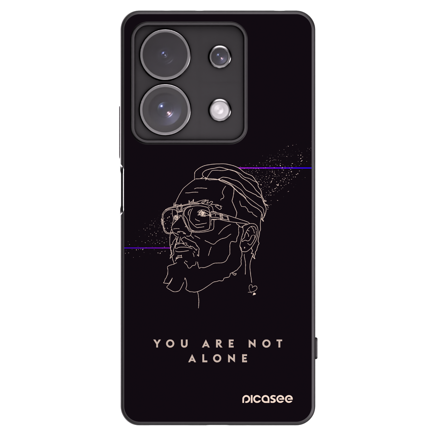 Picasee silikonový černý obal pro Xiaomi Redmi Note 13 Pro 4G - You are not alone