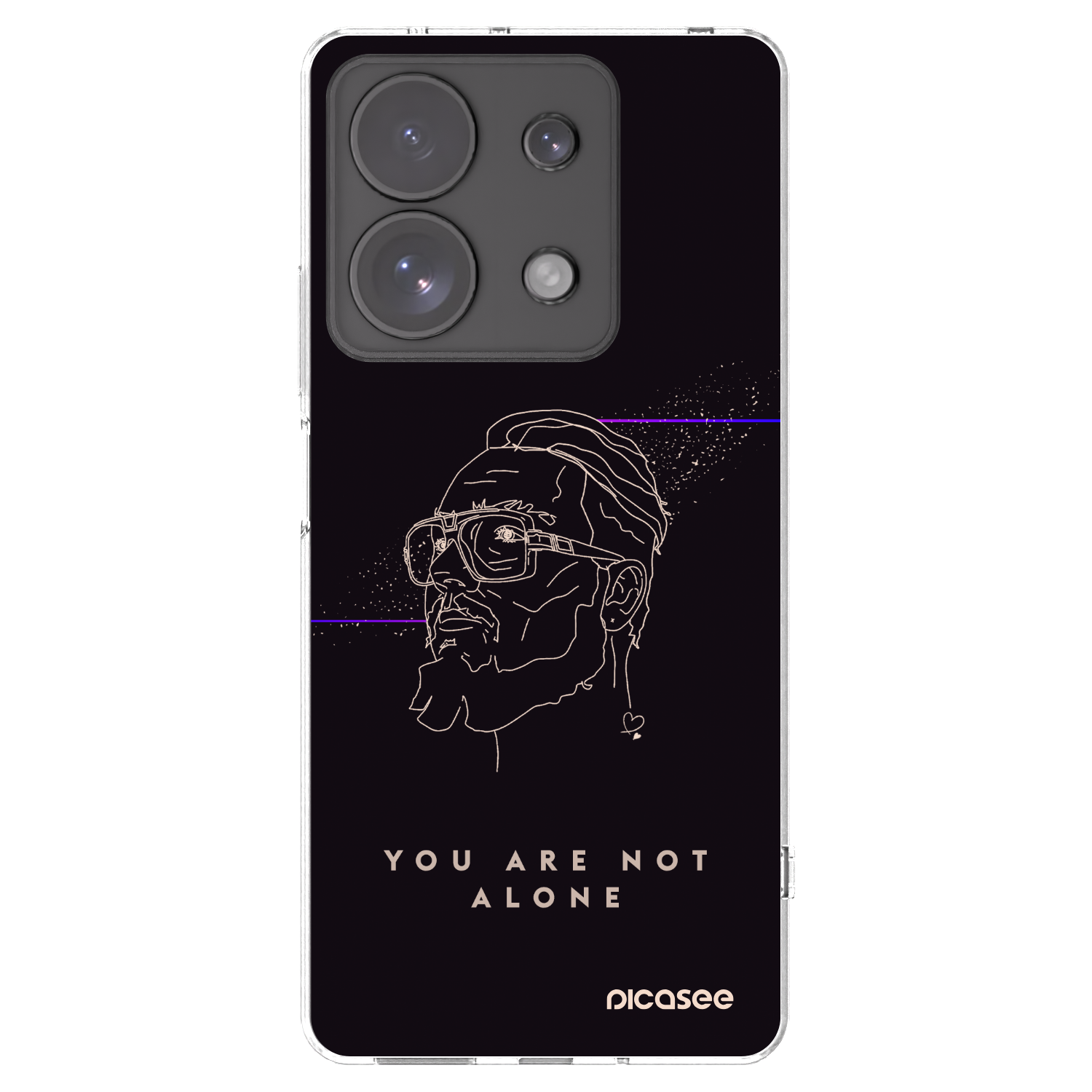 Picasee silikonový průhledný obal pro Xiaomi Redmi Note 13 Pro 4G - You are not alone