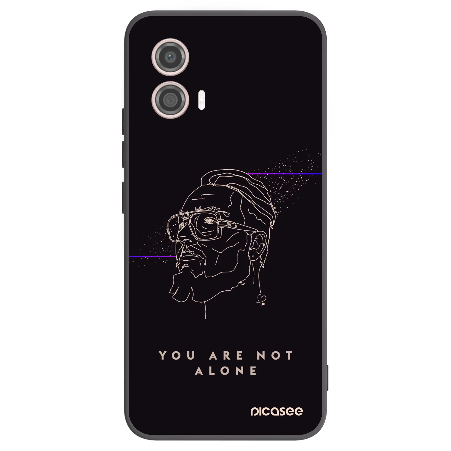 Picasee silikonový černý obal pro Motorola Moto G53 5G - You are not alone