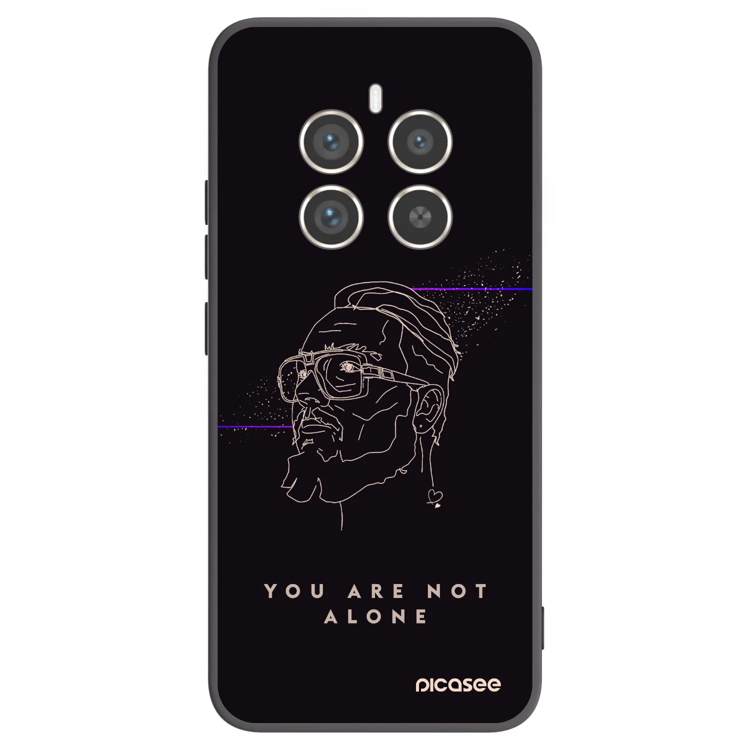 Picasee silikonový černý obal pro Realme 12 Pro 5G - You are not alone