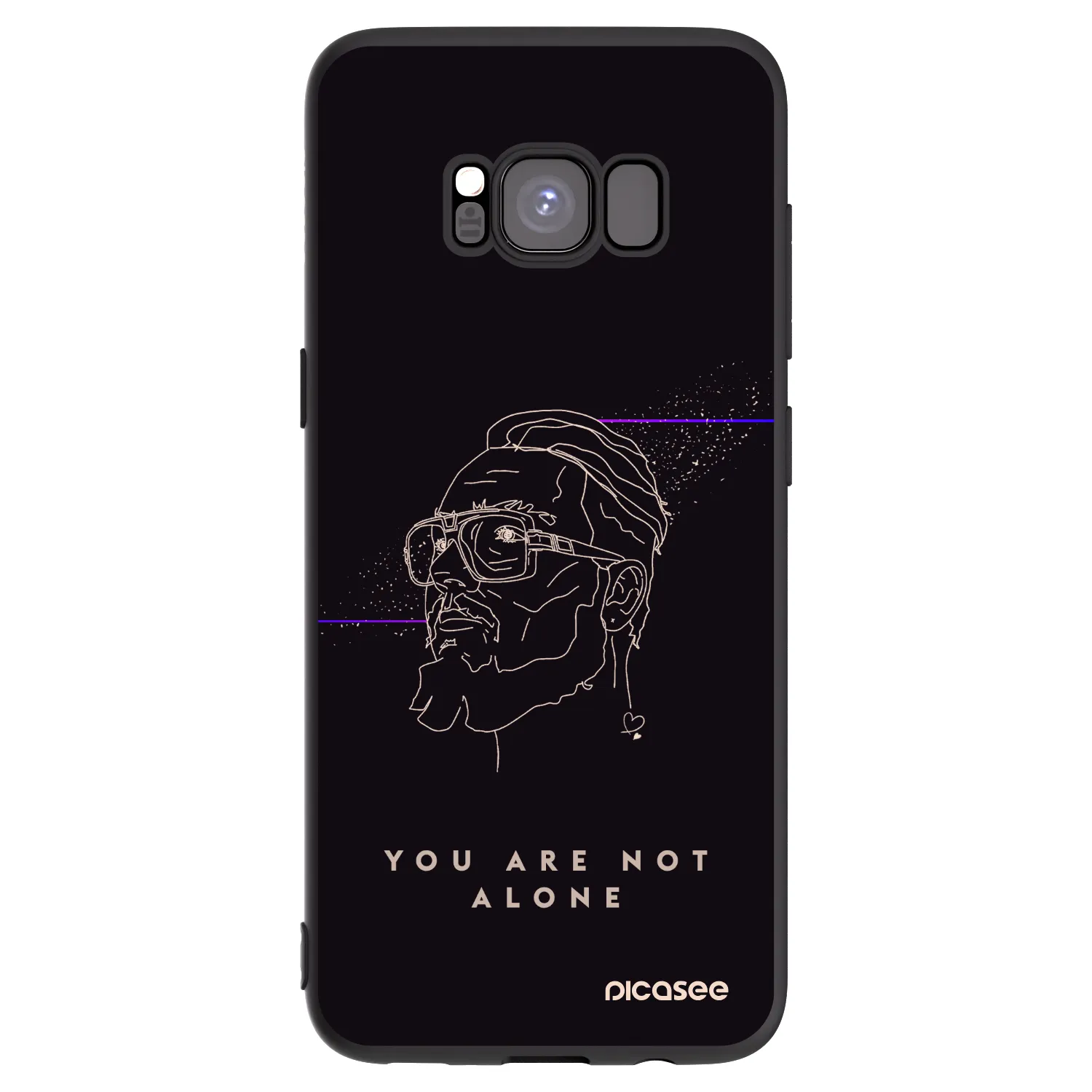Picasee silikonový černý obal pro Samsung Galaxy S8 G950F - You are not alone