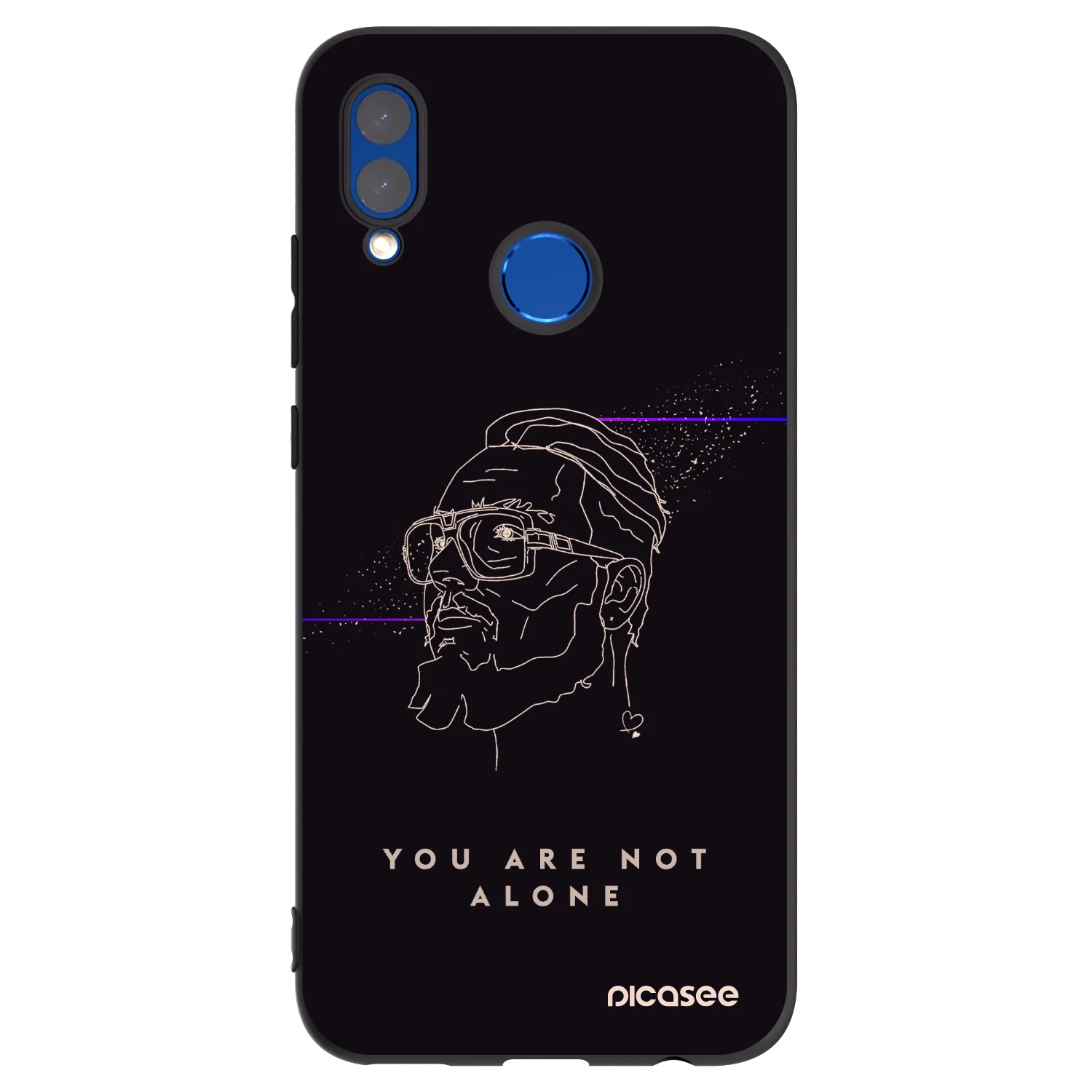 Picasee silikonový černý obal pro Honor 10 Lite - You are not alone