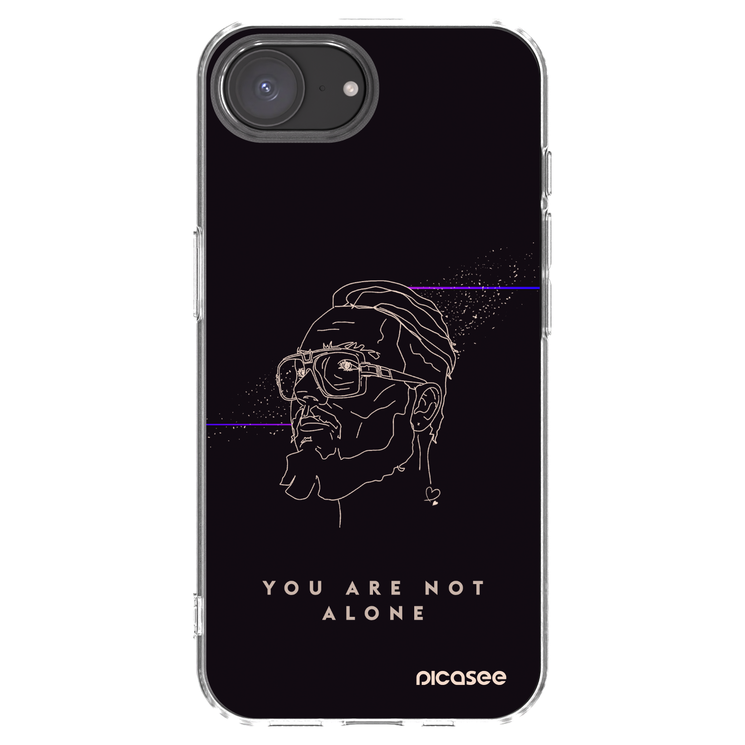 Picasee silikonový průhledný obal pro Apple iPhone 16e - You are not alone