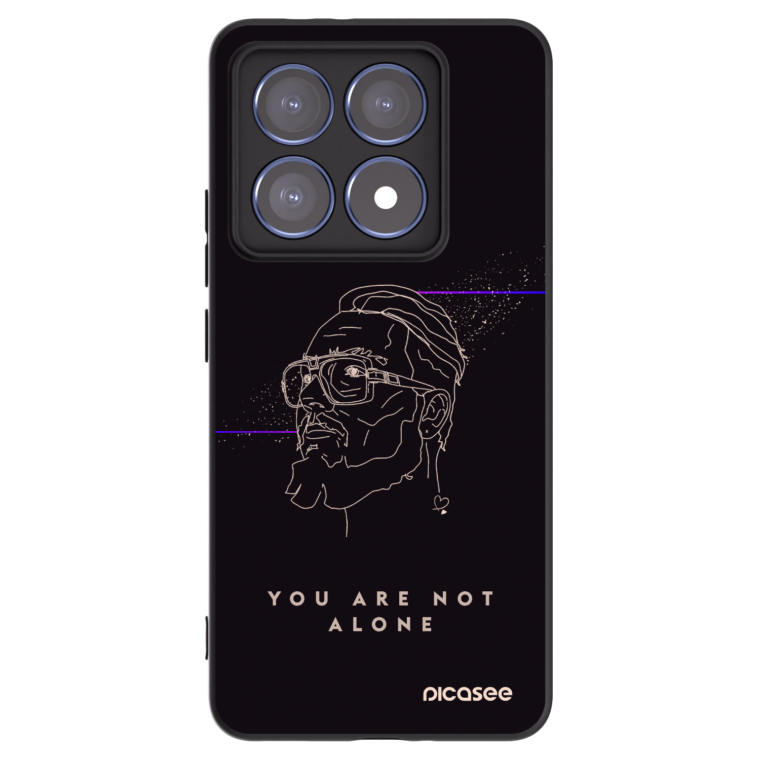 Picasee silikonový černý obal pro Xiaomi 14T Pro - You are not alone