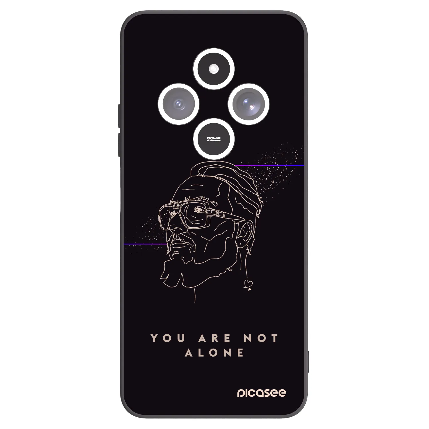 Picasee silikonový černý obal pro Xiaomi Redmi 14C - You are not alone