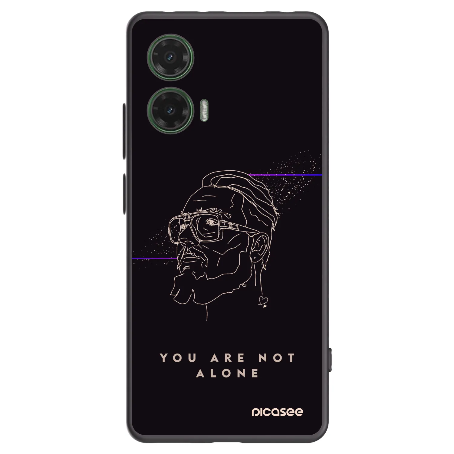 Picasee silikonový černý obal pro Motorola Moto G35 5G - You are not alone
