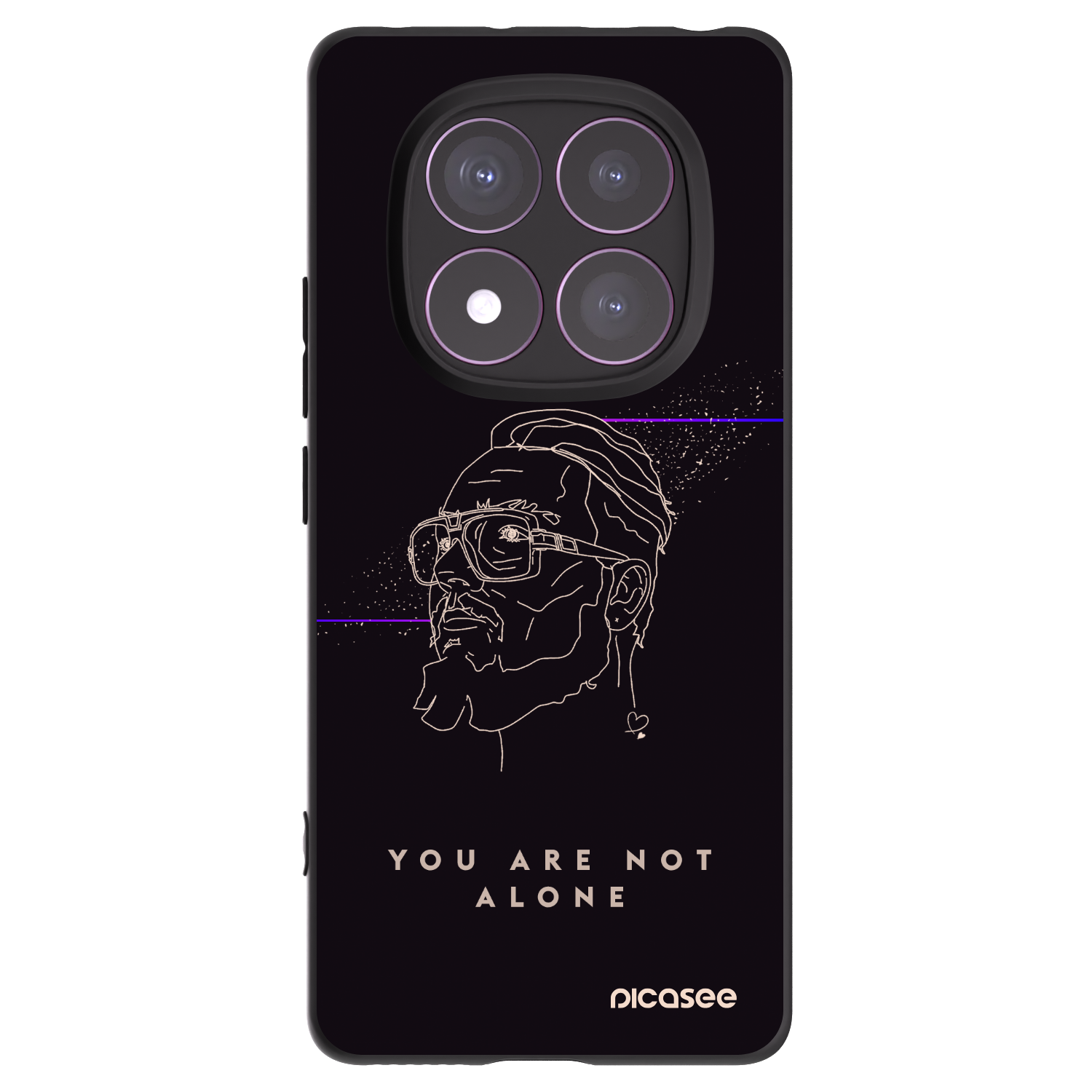 Picasee silikonový černý obal pro Xiaomi Redmi Note 14 Pro 4G - You are not alone