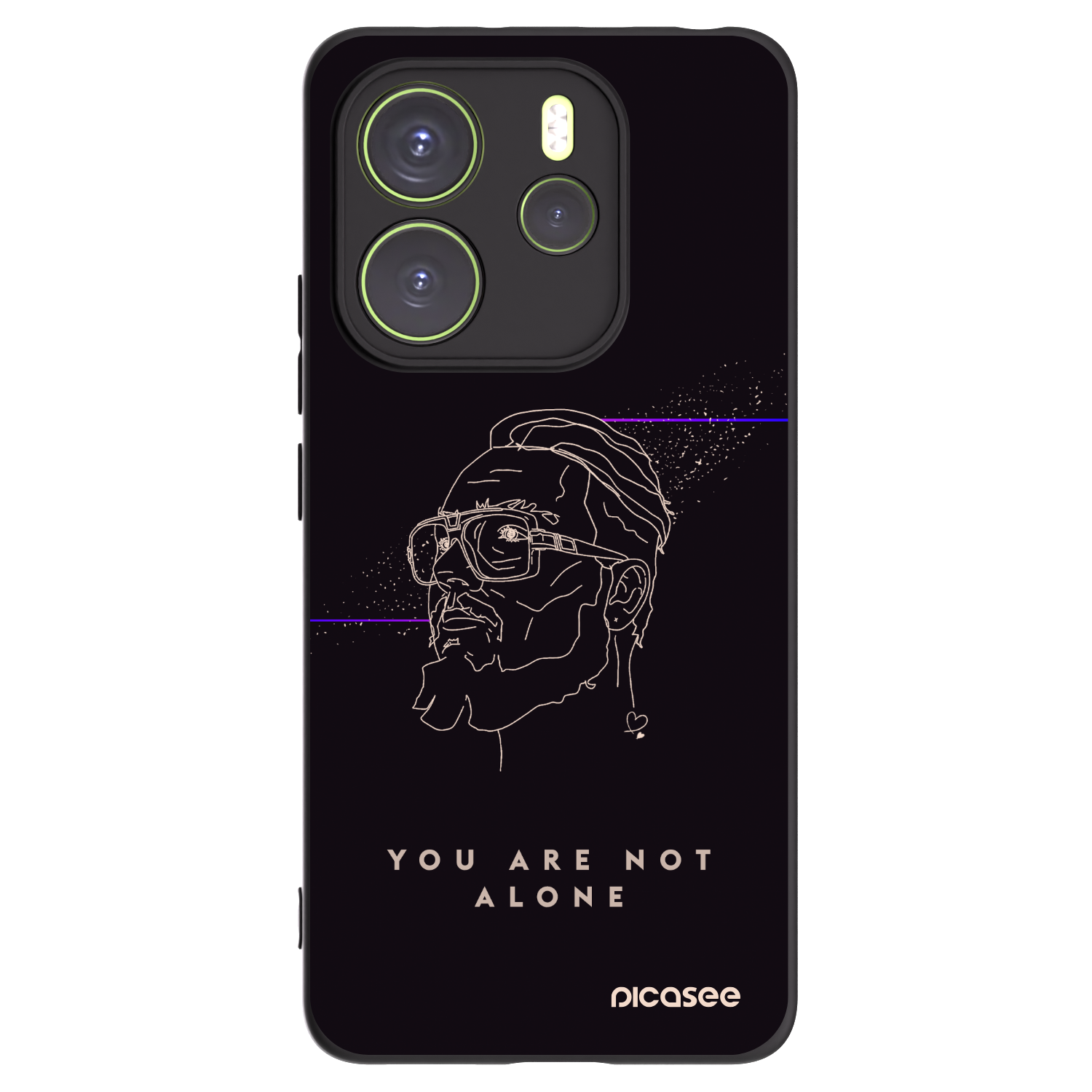 Picasee silikonový černý obal pro Xiaomi Redmi Note 14 4G - You are not alone