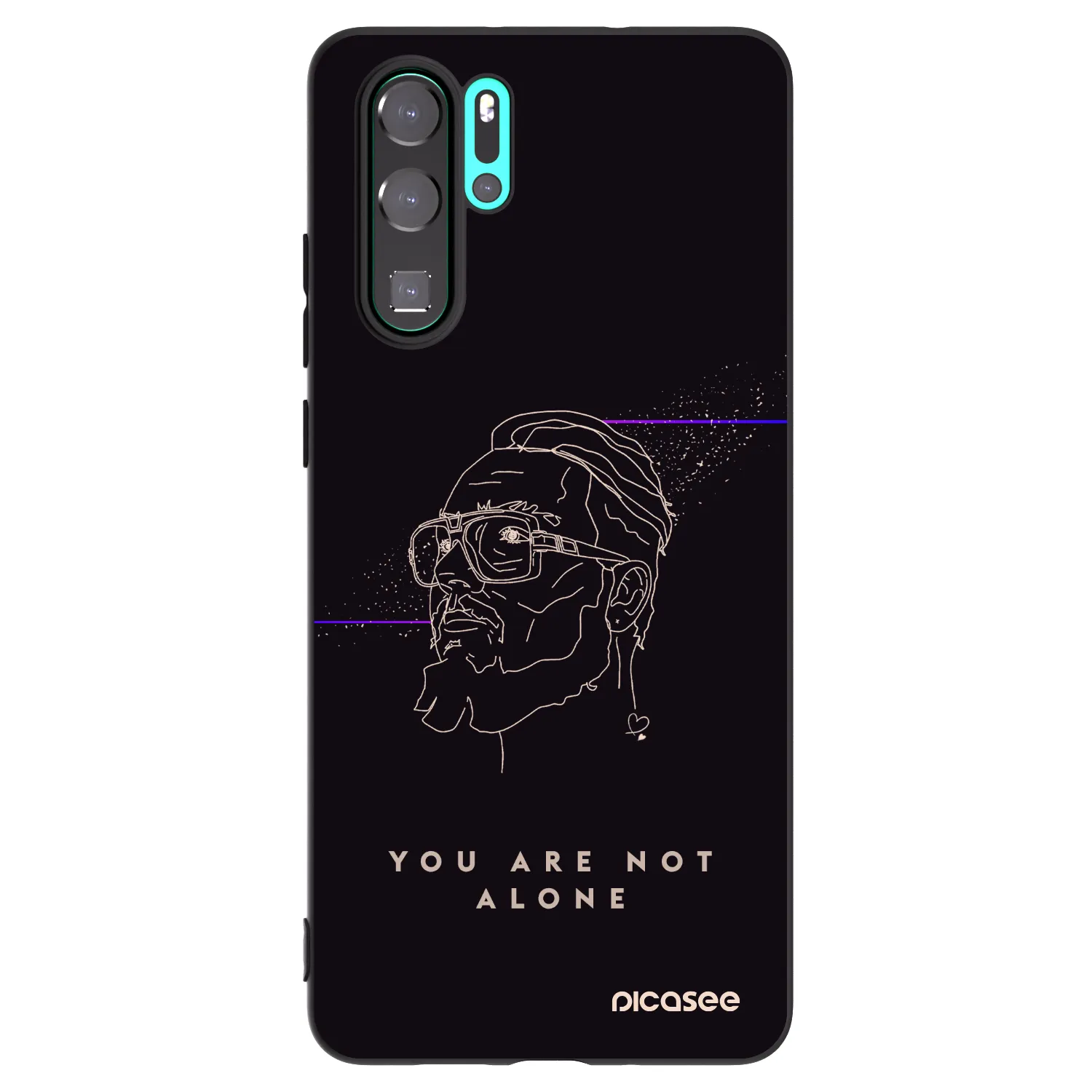 Picasee silikonový černý obal pro Huawei P30 Pro - You are not alone