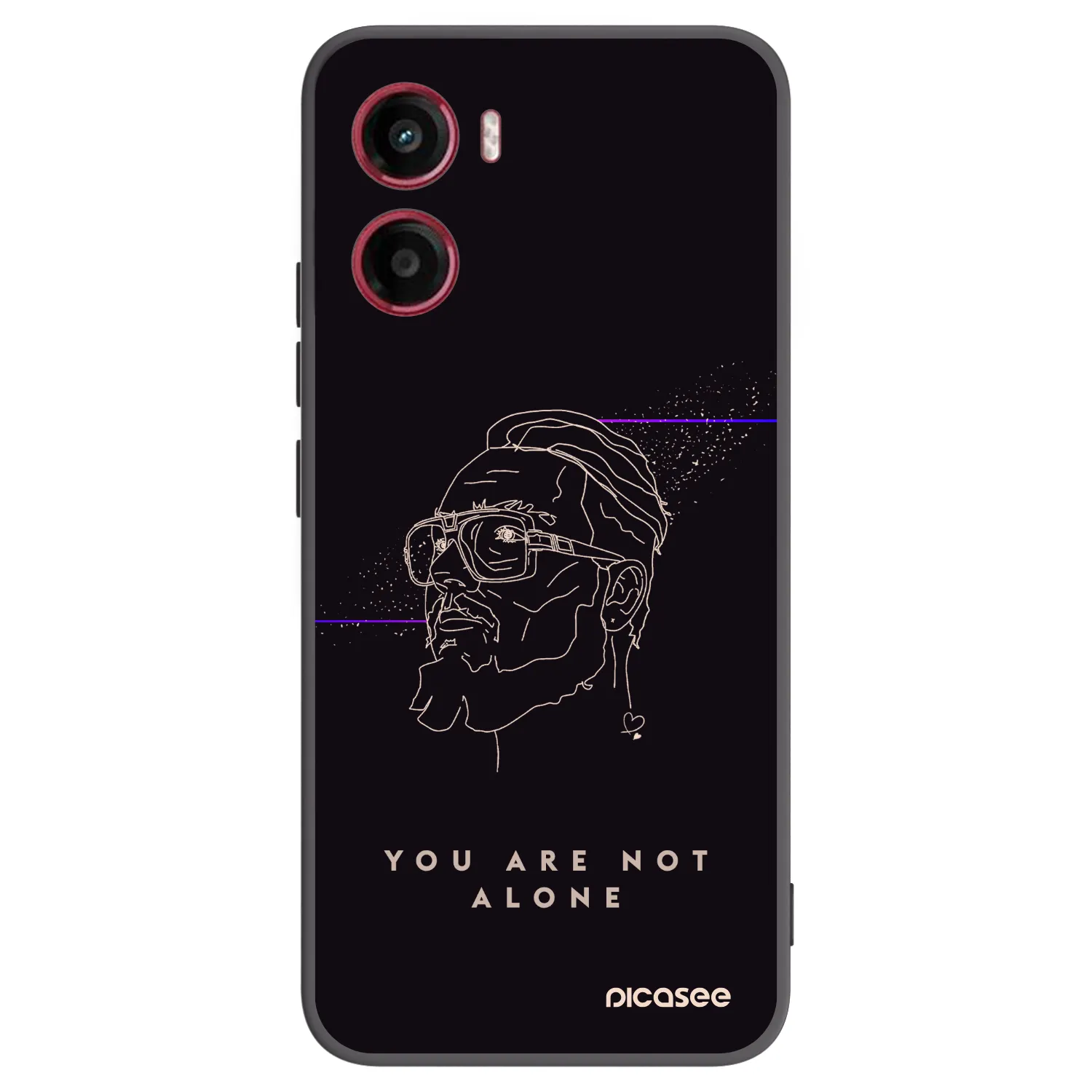 Picasee silikonový černý obal pro Motorola Moto G05 - You are not alone