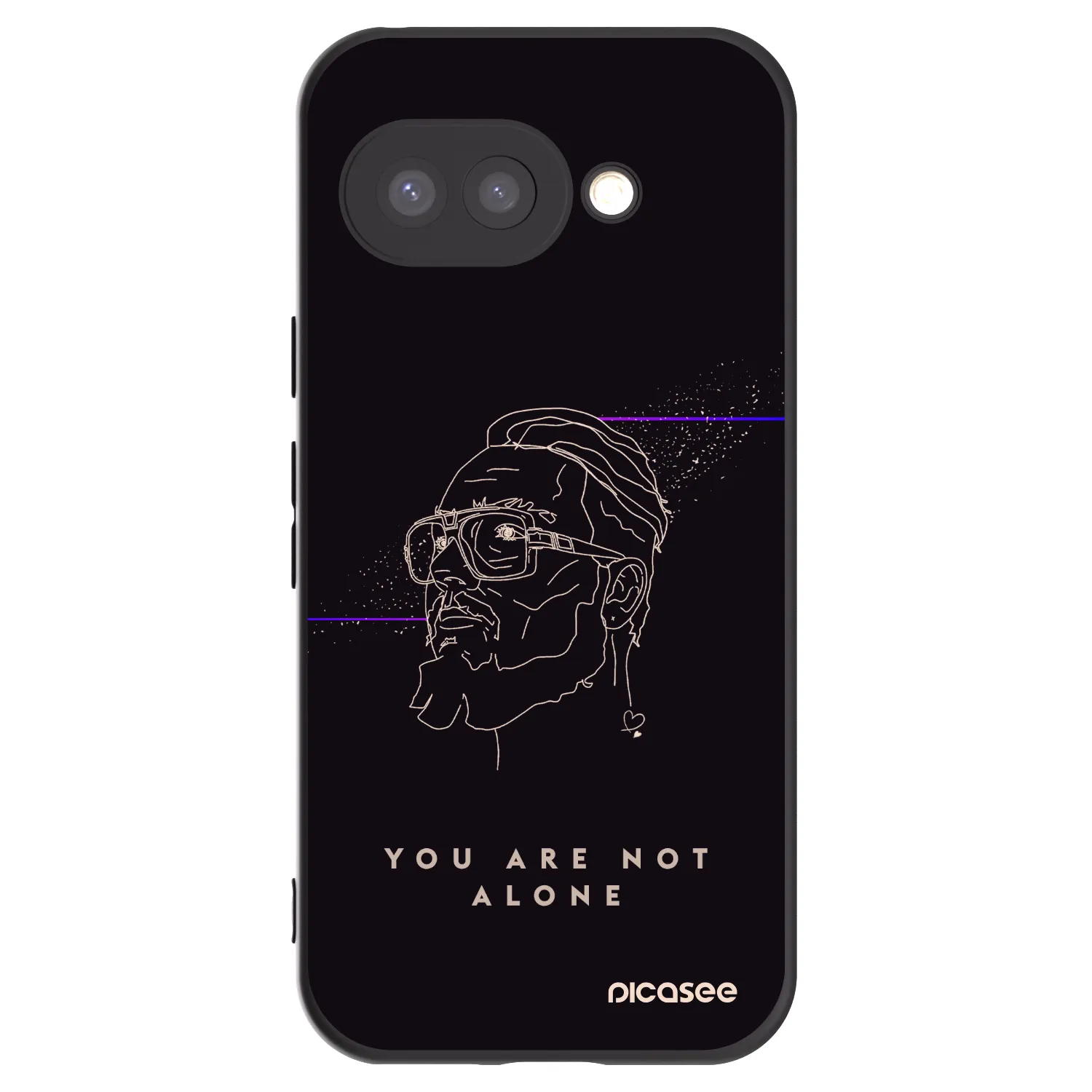 Picasee silikonový černý obal pro Google Pixel 9a - You are not alone