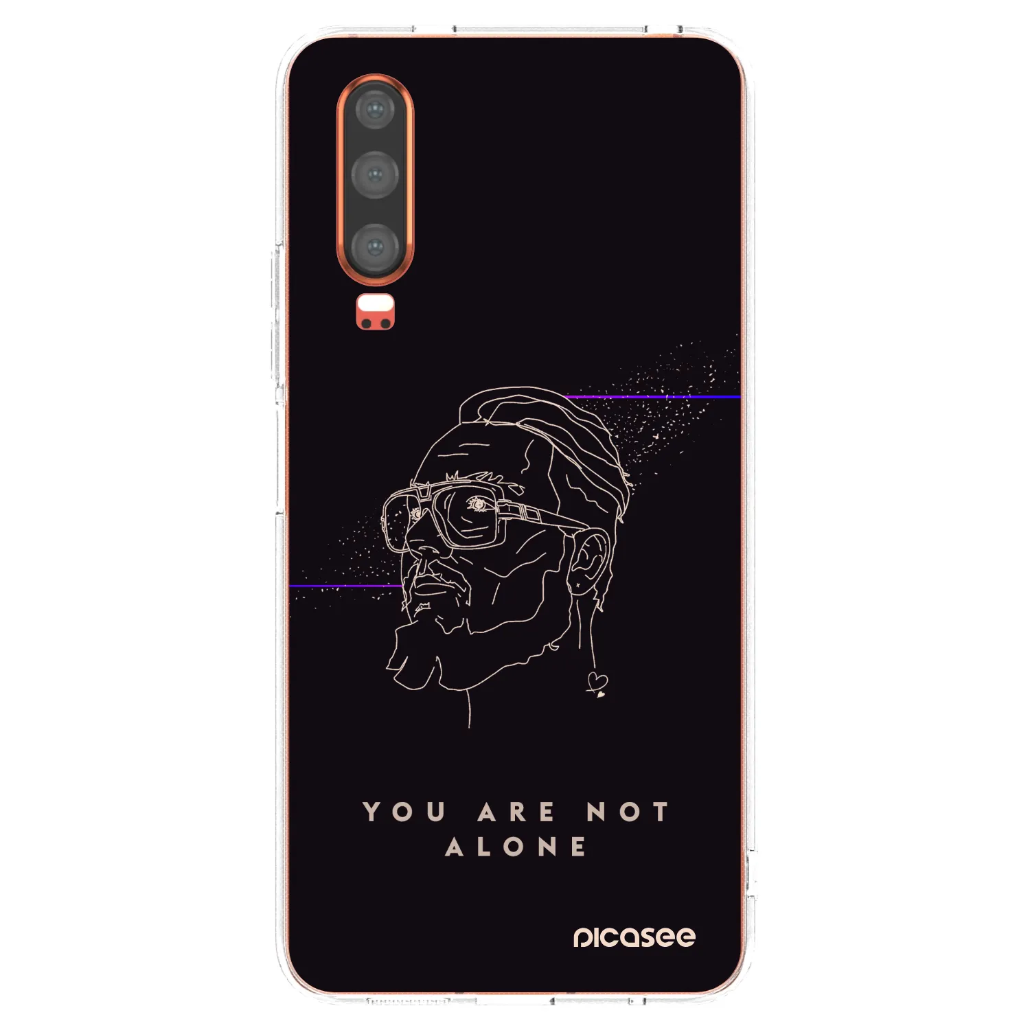 Picasee silikonový průhledný obal pro Huawei P30 - You are not alone