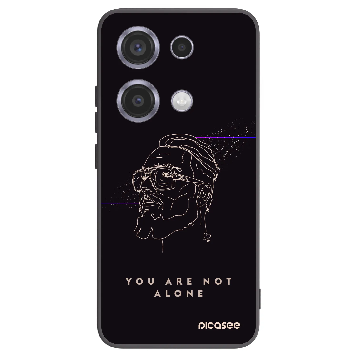Picasee silikonový černý obal pro Xiaomi Redmi Note 14S - You are not alone