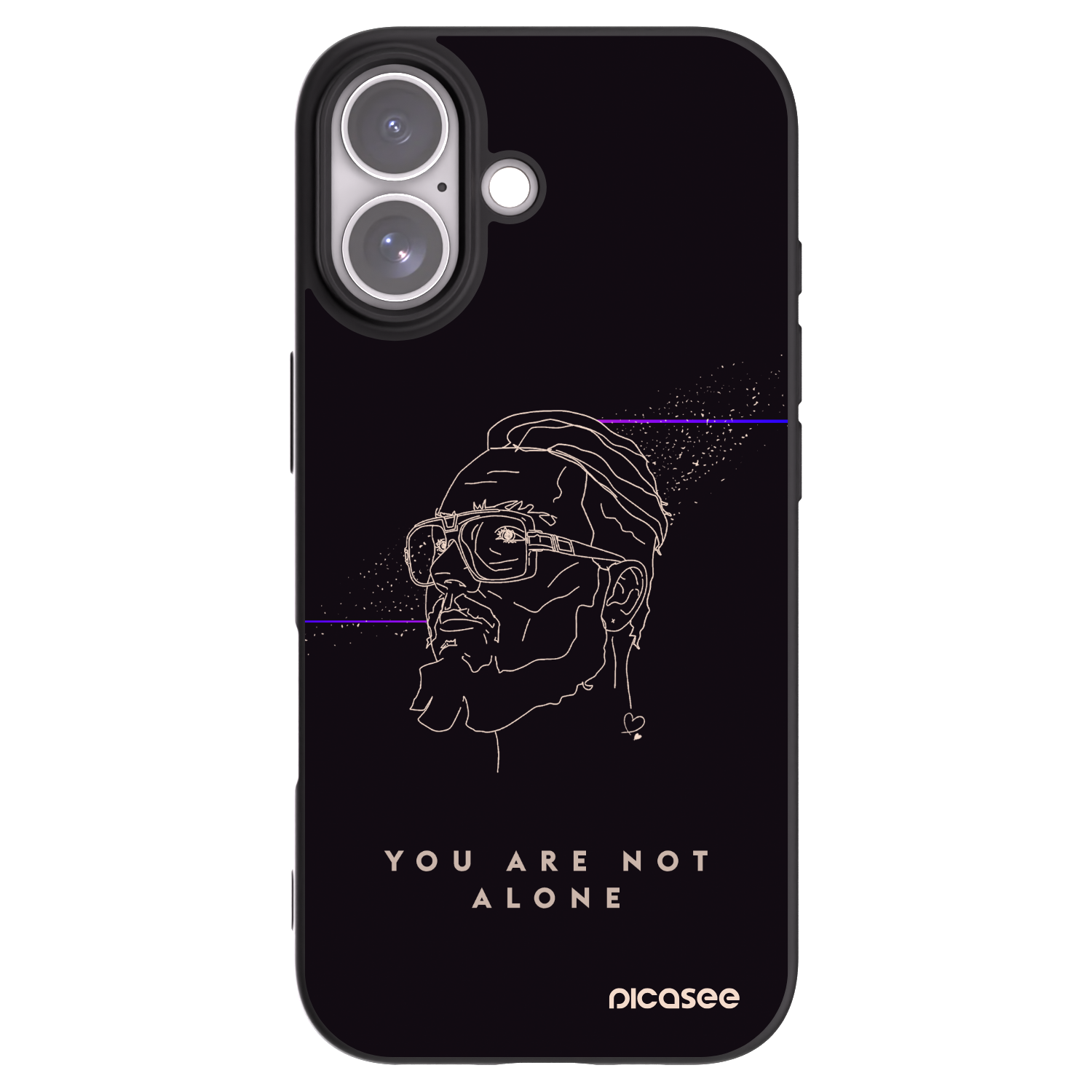 Picasee silikonový černý obal pro Apple iPhone 17 - You are not alone