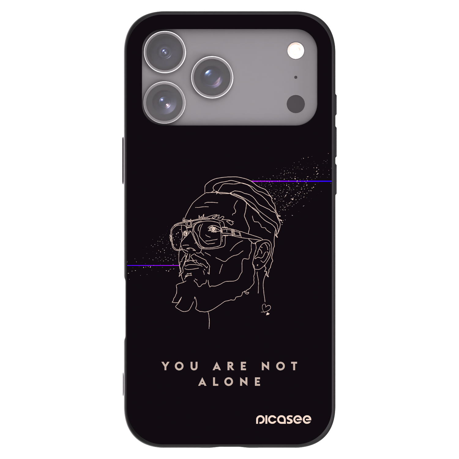 Picasee silikonový černý obal pro Apple iPhone 17 Pro Max - You are not alone