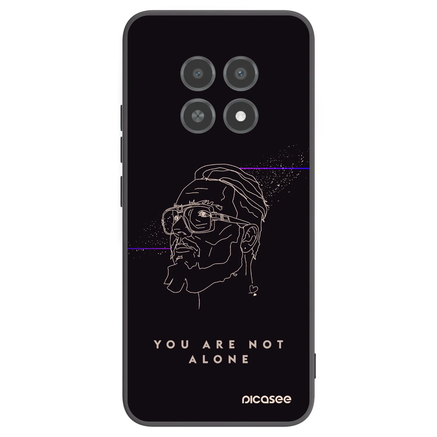 Picasee silikonový černý obal pro Realme 12X - You are not alone