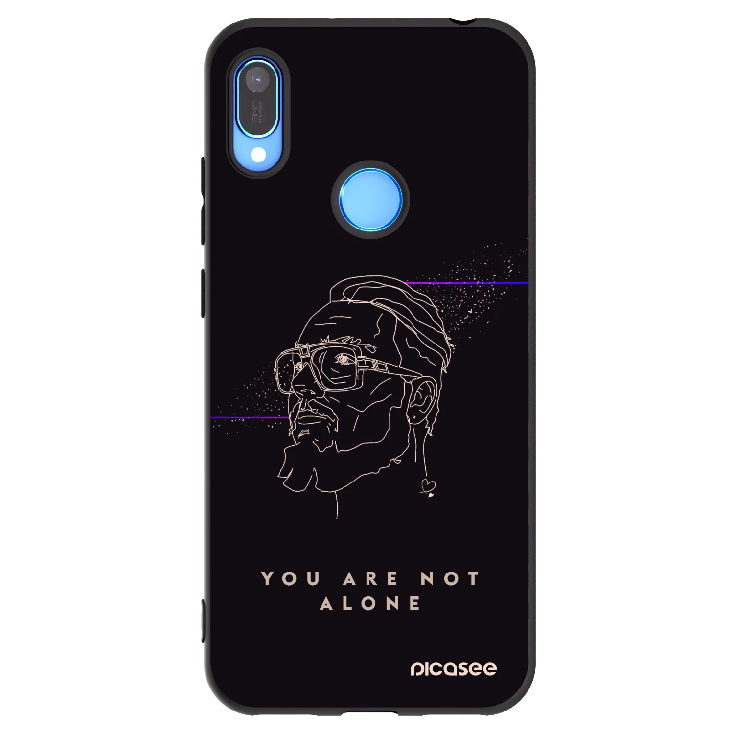 Picasee silikonový černý obal pro Huawei Y6 2019 - You are not alone