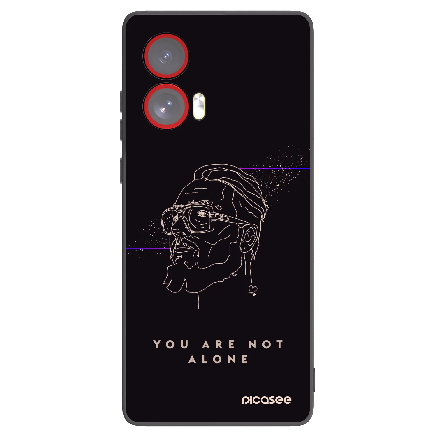 Picasee silikonový černý obal pro Motorola Edge 50 Fusion - You are not alone