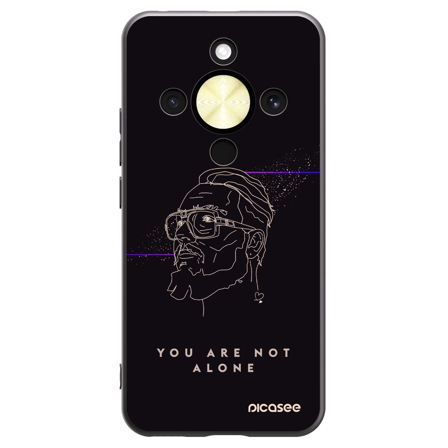 Picasee silikonový černý obal pro Honor Magic8 Lite 5G - You are not alone