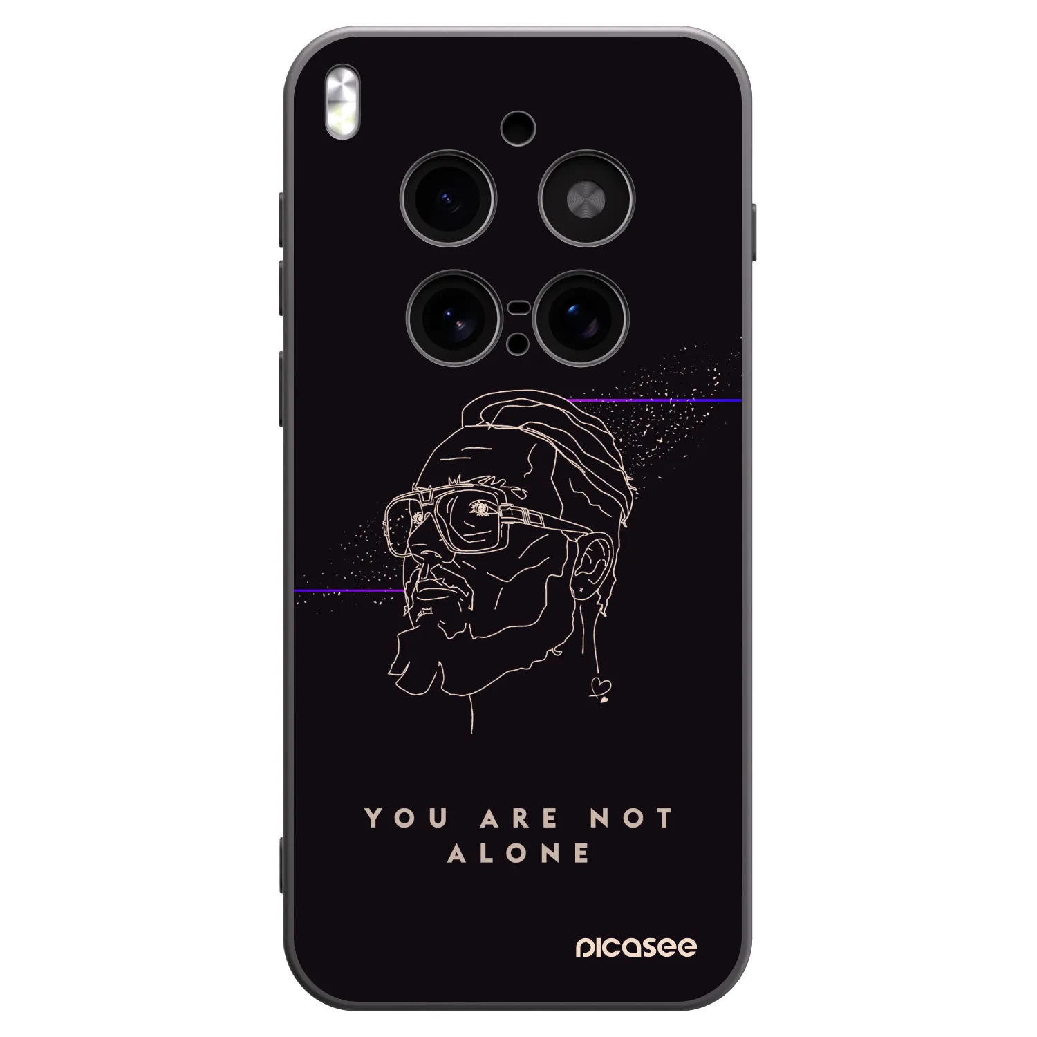 Picasee silikonový černý obal pro Vivo X300 Pro - You are not alone