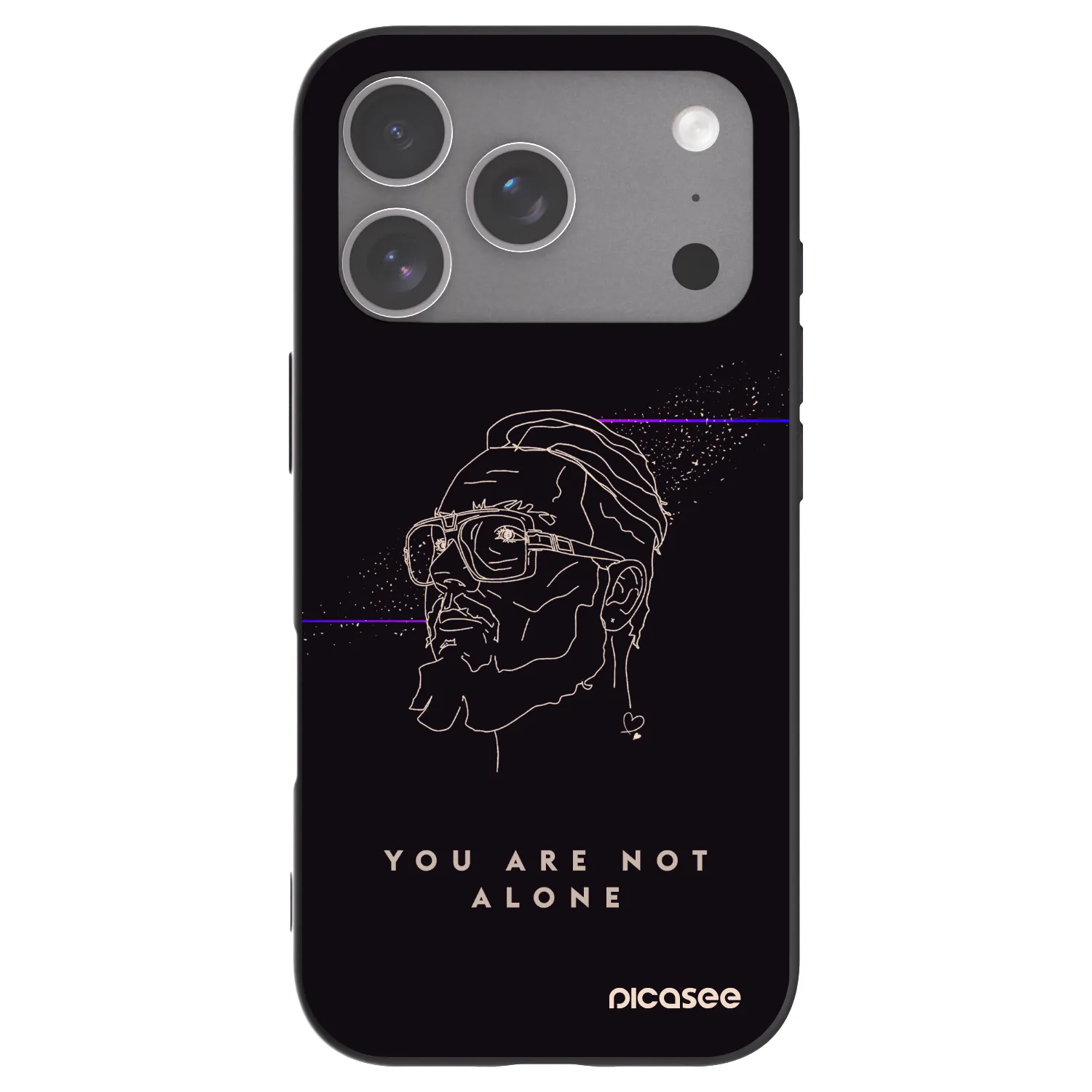Picasee silikonový černý obal pro Apple iPhone 18 Pro - You are not alone