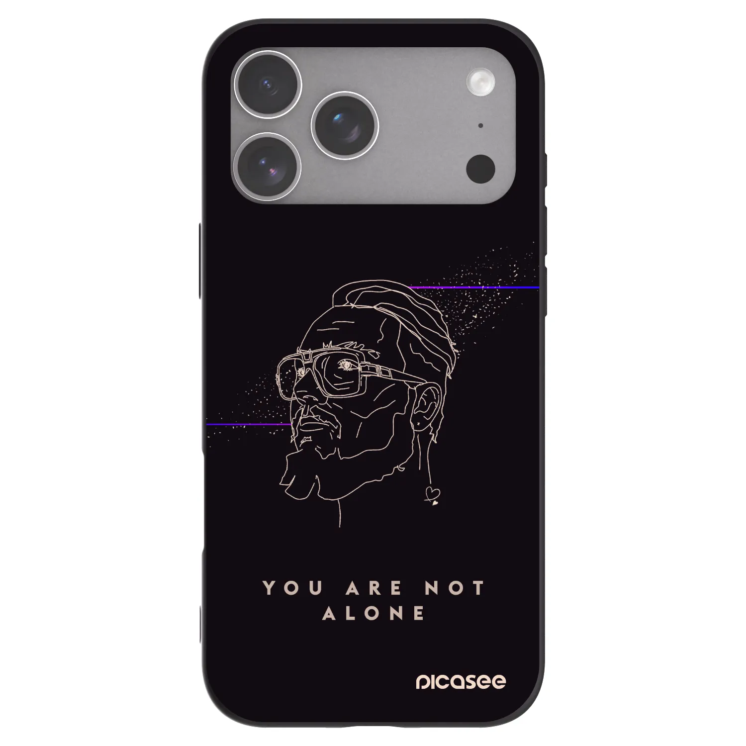 Picasee silikonový černý obal pro Apple iPhone 18 Pro Max - You are not alone
