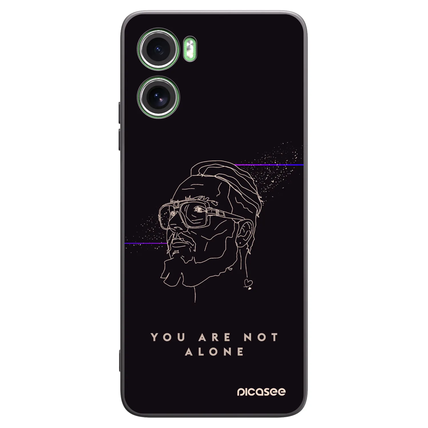 Picasee silikonový černý obal pro Motorola Moto G06 - You are not alone