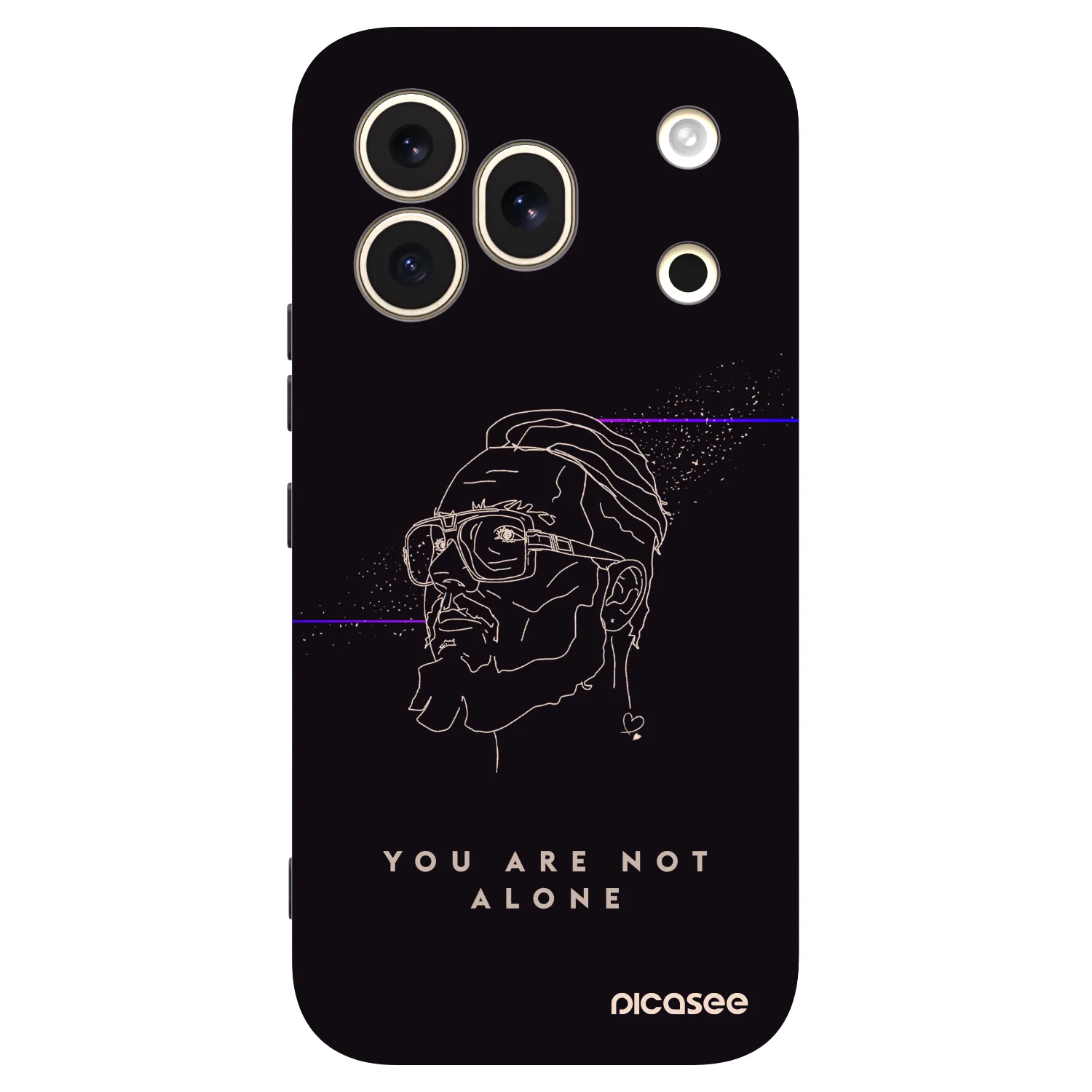 Picasee silikonový černý obal pro Honor 600 Pro - You are not alone
