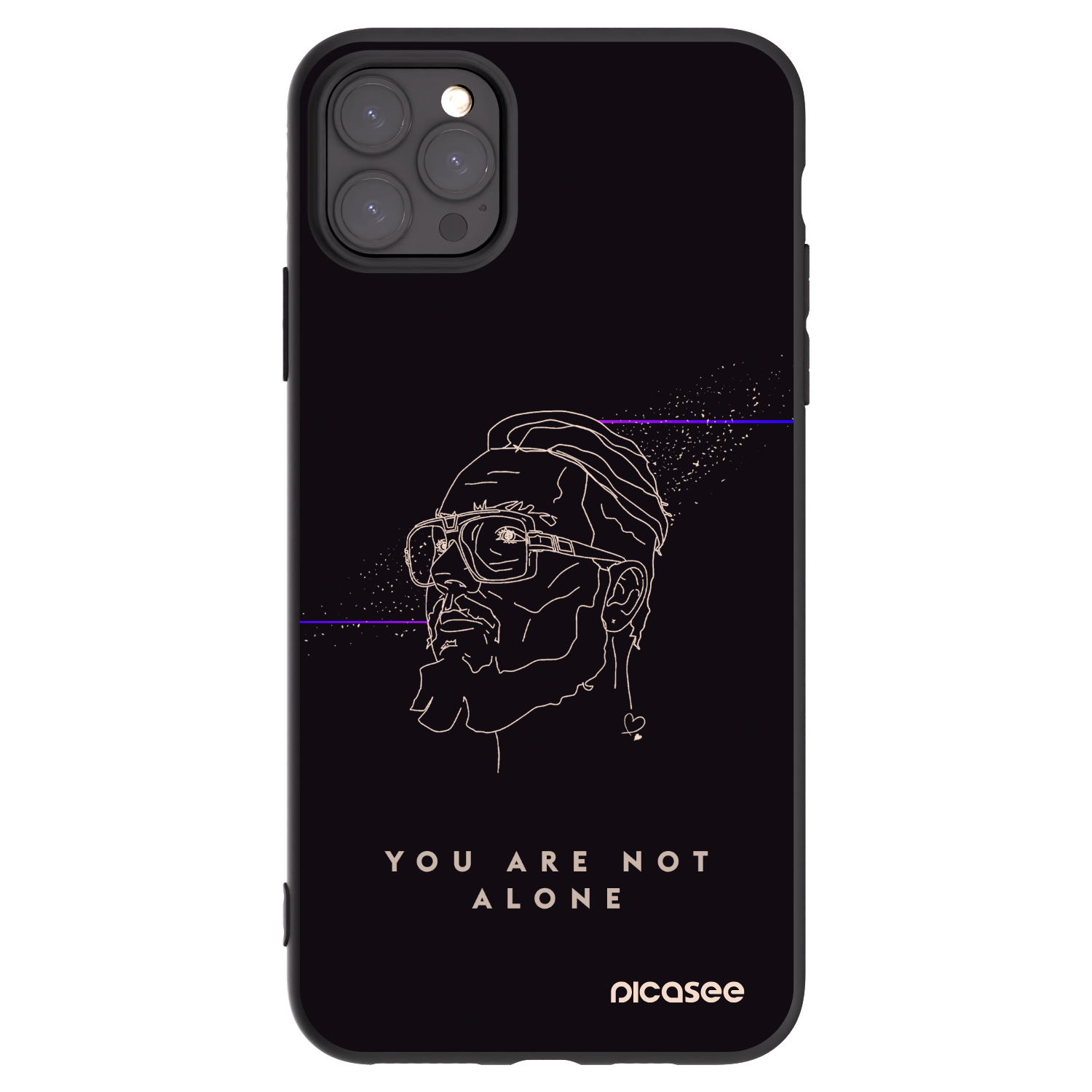 Picasee silikonový černý obal pro Apple iPhone 11 Pro Max - You are not alone