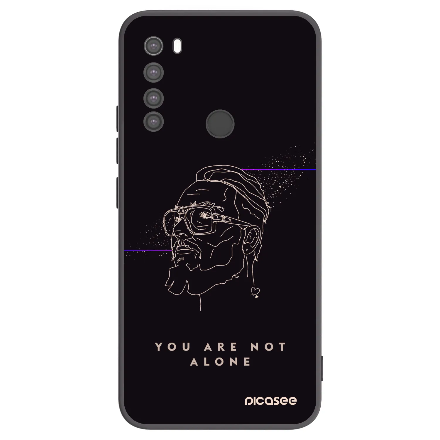 Picasee silikonový černý obal pro Xiaomi Redmi Note 8 - You are not alone
