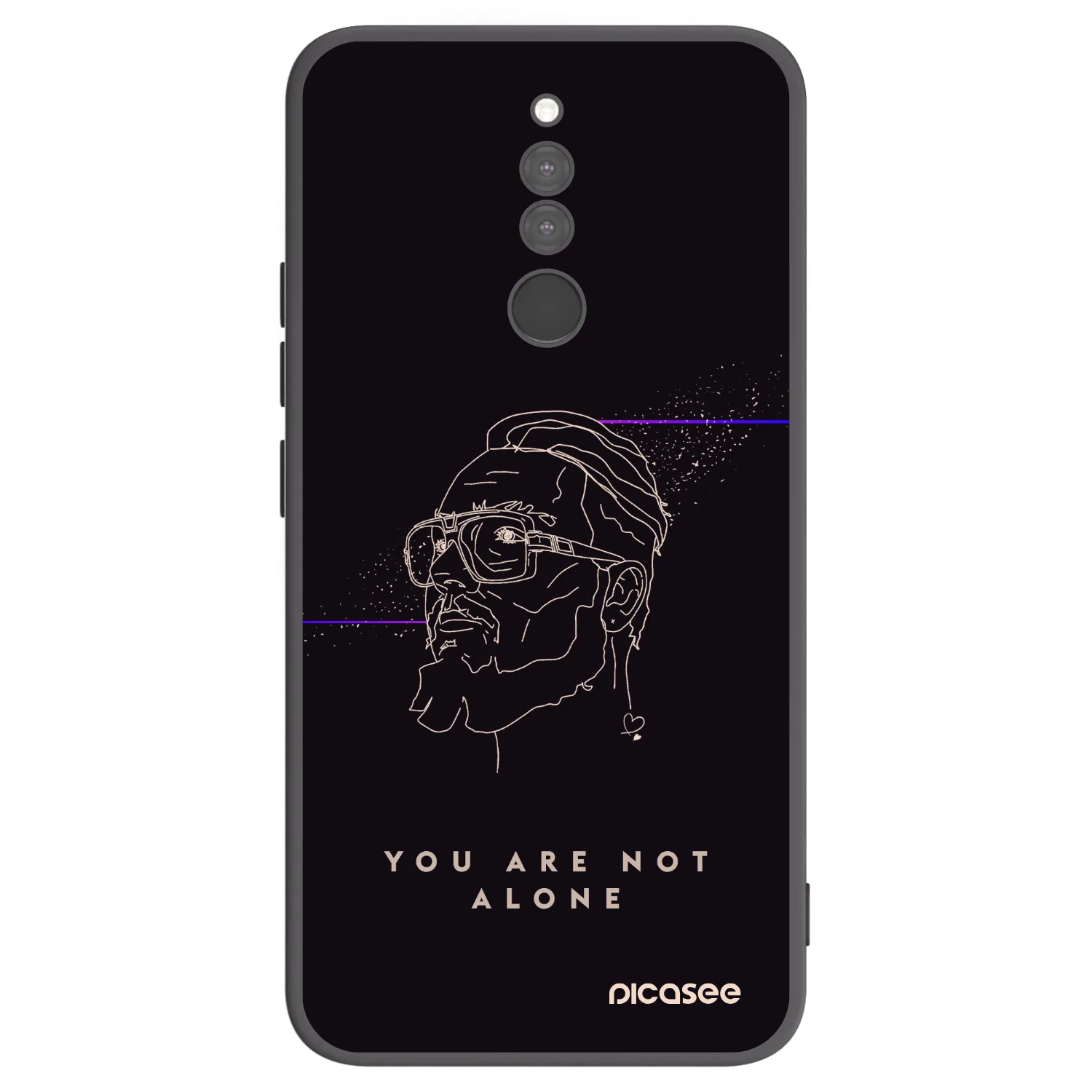 Picasee silikonový černý obal pro Xiaomi Redmi 8 - You are not alone