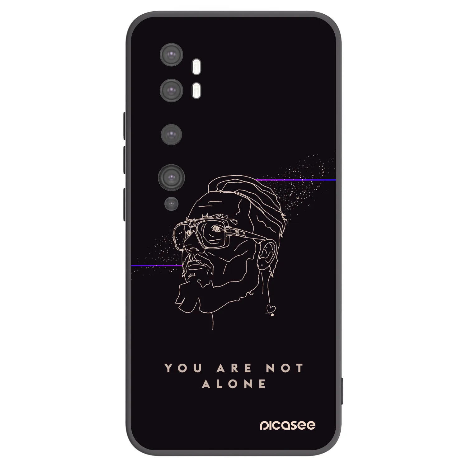 Picasee silikonový černý obal pro Xiaomi Mi Note 10 (Pro) - You are not alone