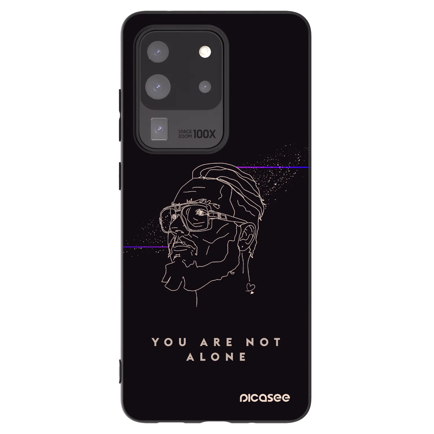 Picasee silikonový černý obal pro Samsung Galaxy S20 Ultra 5G G988F - You are not alone