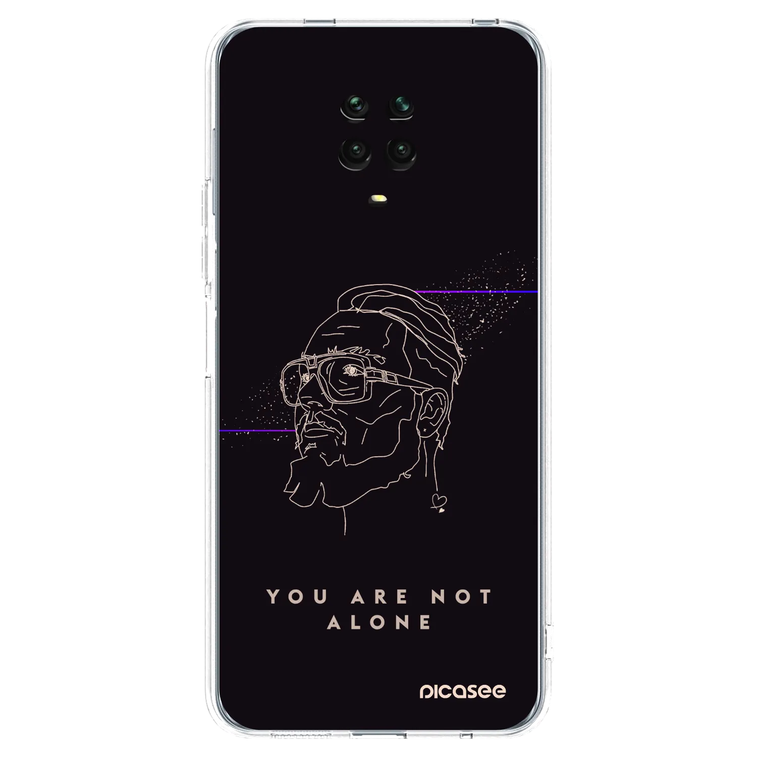 Picasee silikonový průhledný obal pro Xiaomi Redmi Note 9 Pro - You are not alone