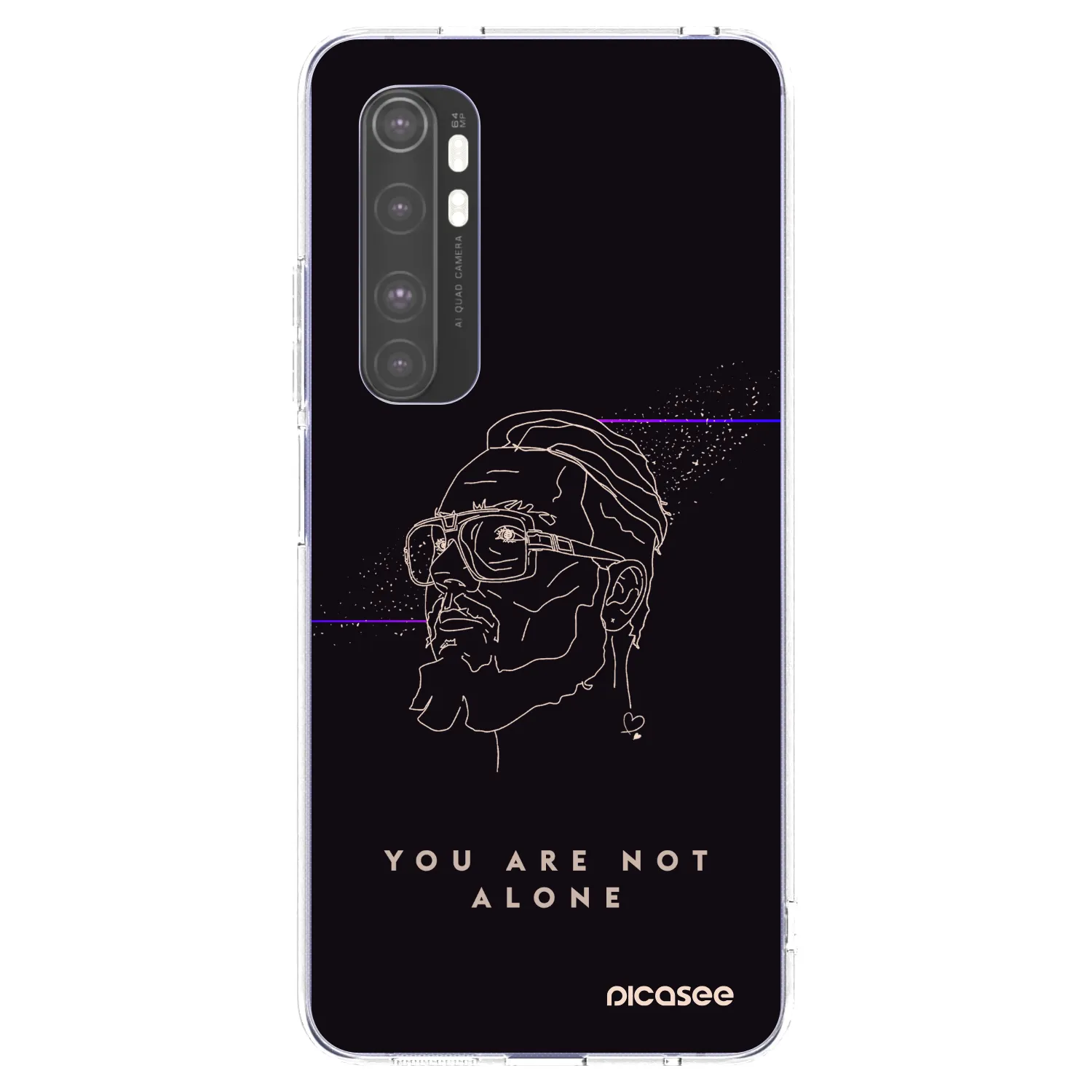 Picasee silikonový průhledný obal pro Xiaomi Mi Note 10 Lite - You are not alone