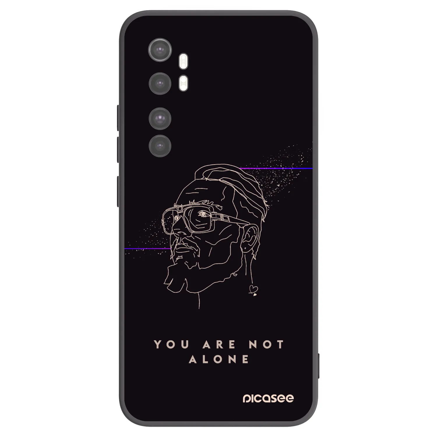 Picasee silikonový černý obal pro Xiaomi Mi Note 10 Lite - You are not alone