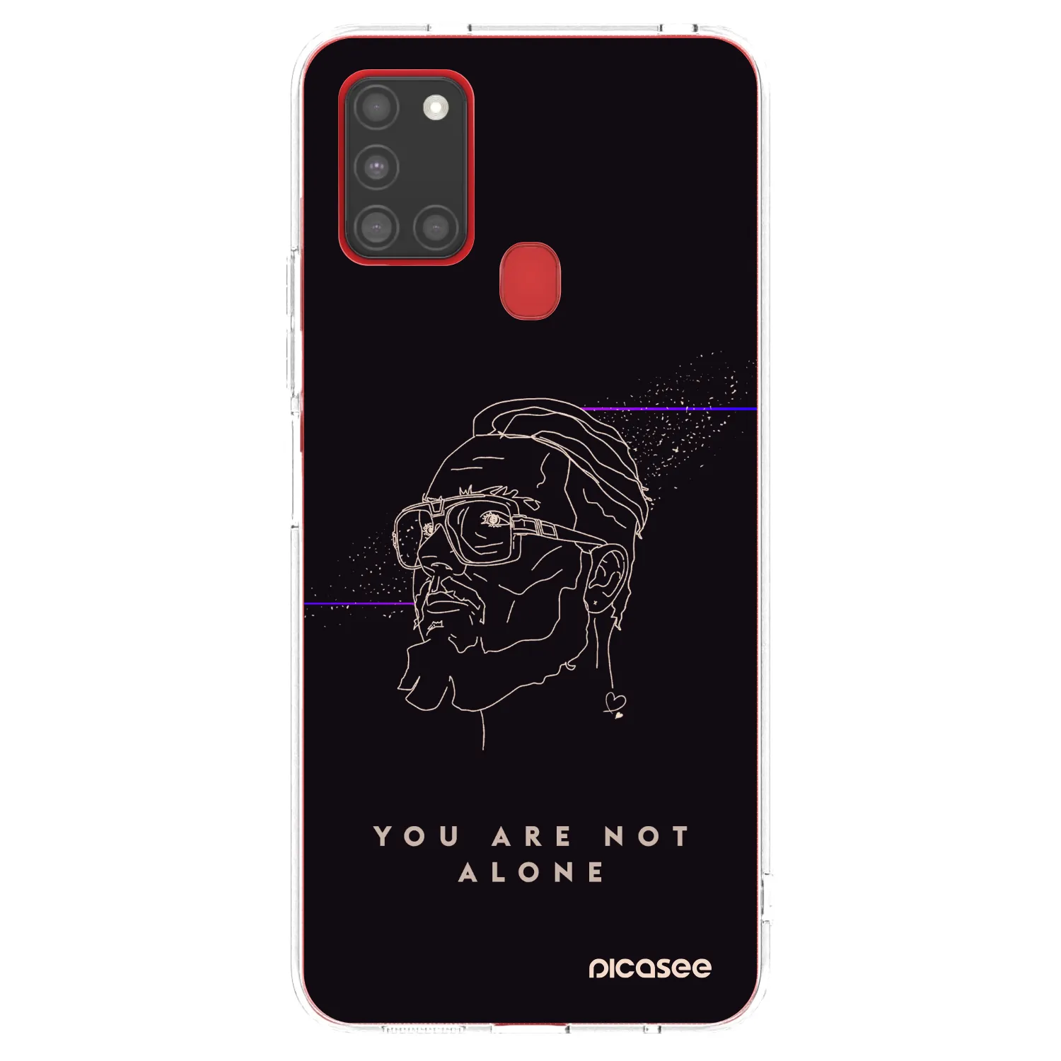 Picasee silikonový průhledný obal pro Samsung Galaxy A21s - You are not alone