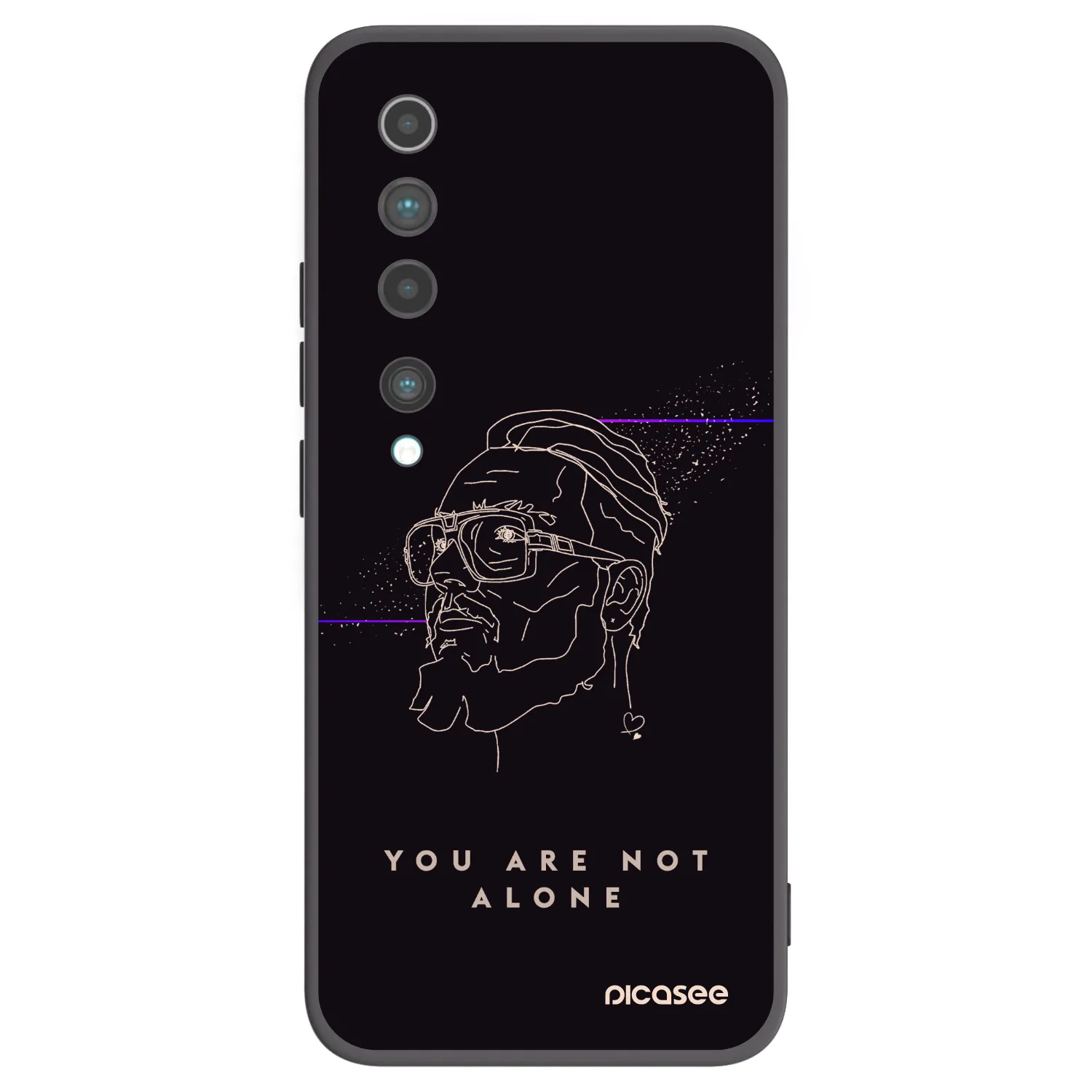 Picasee silikonový černý obal pro Xiaomi Mi 10 - You are not alone